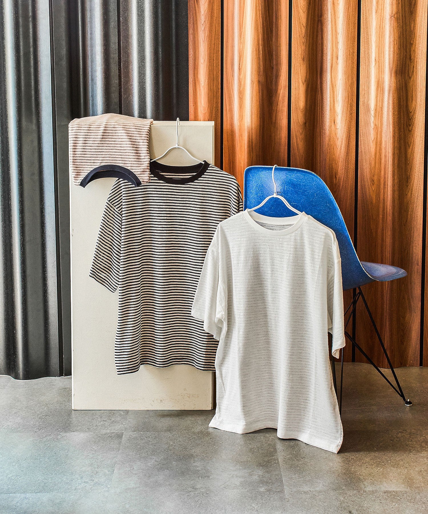 SHEER STRIPE S/S TOP