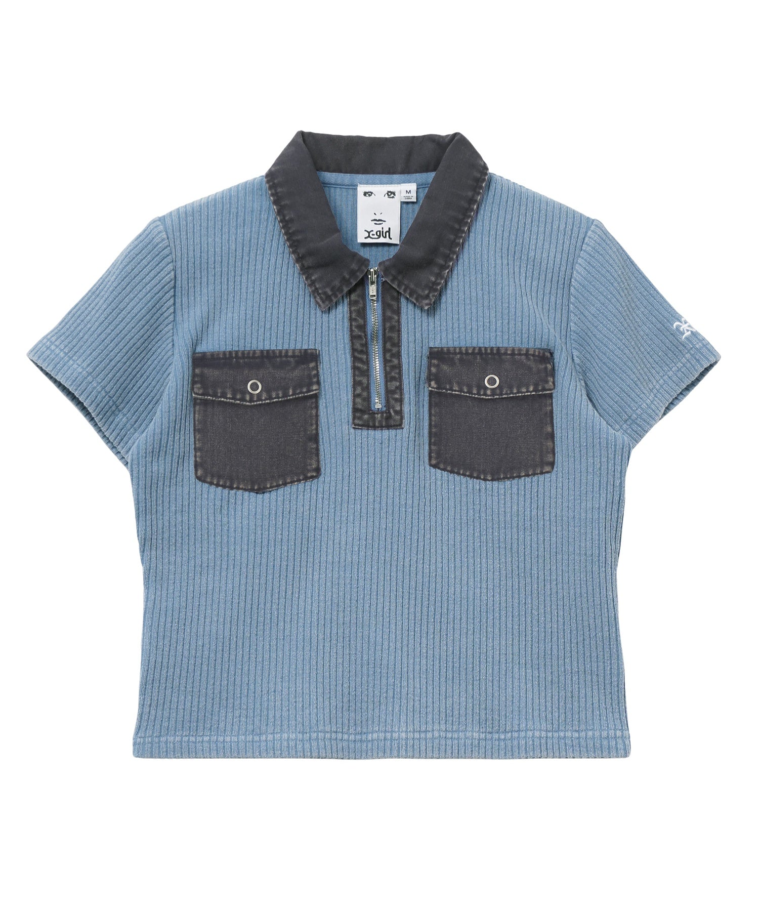 FADED WOVEN MIX TOP