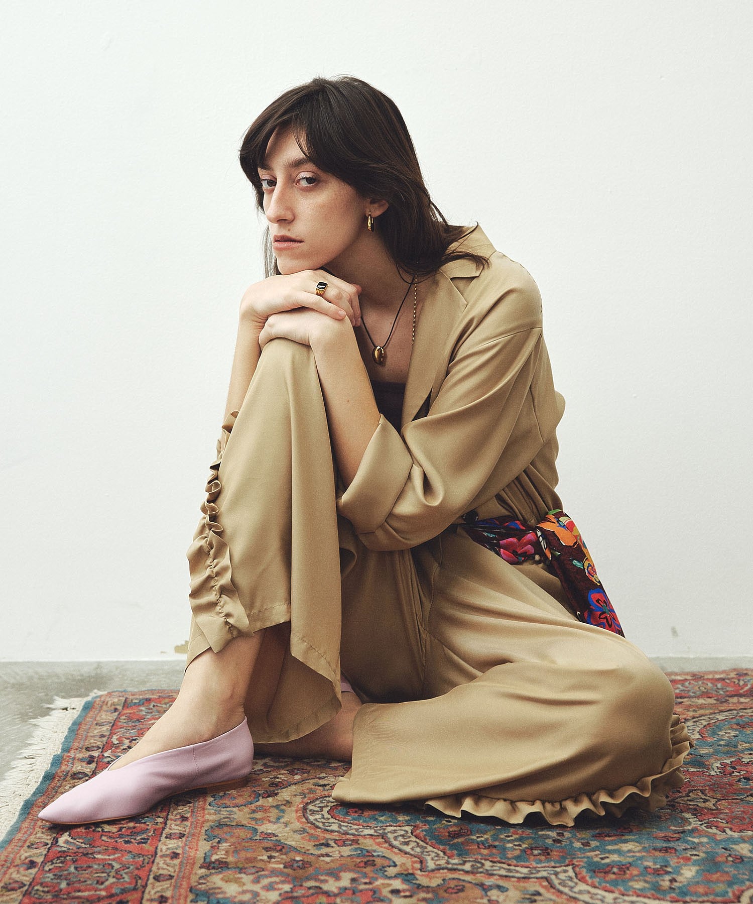 mici/SIDE FRILL PANTS