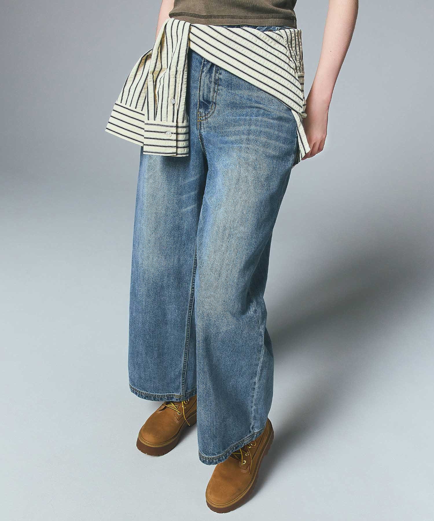 WAIST ADJUST DENIM PANTS