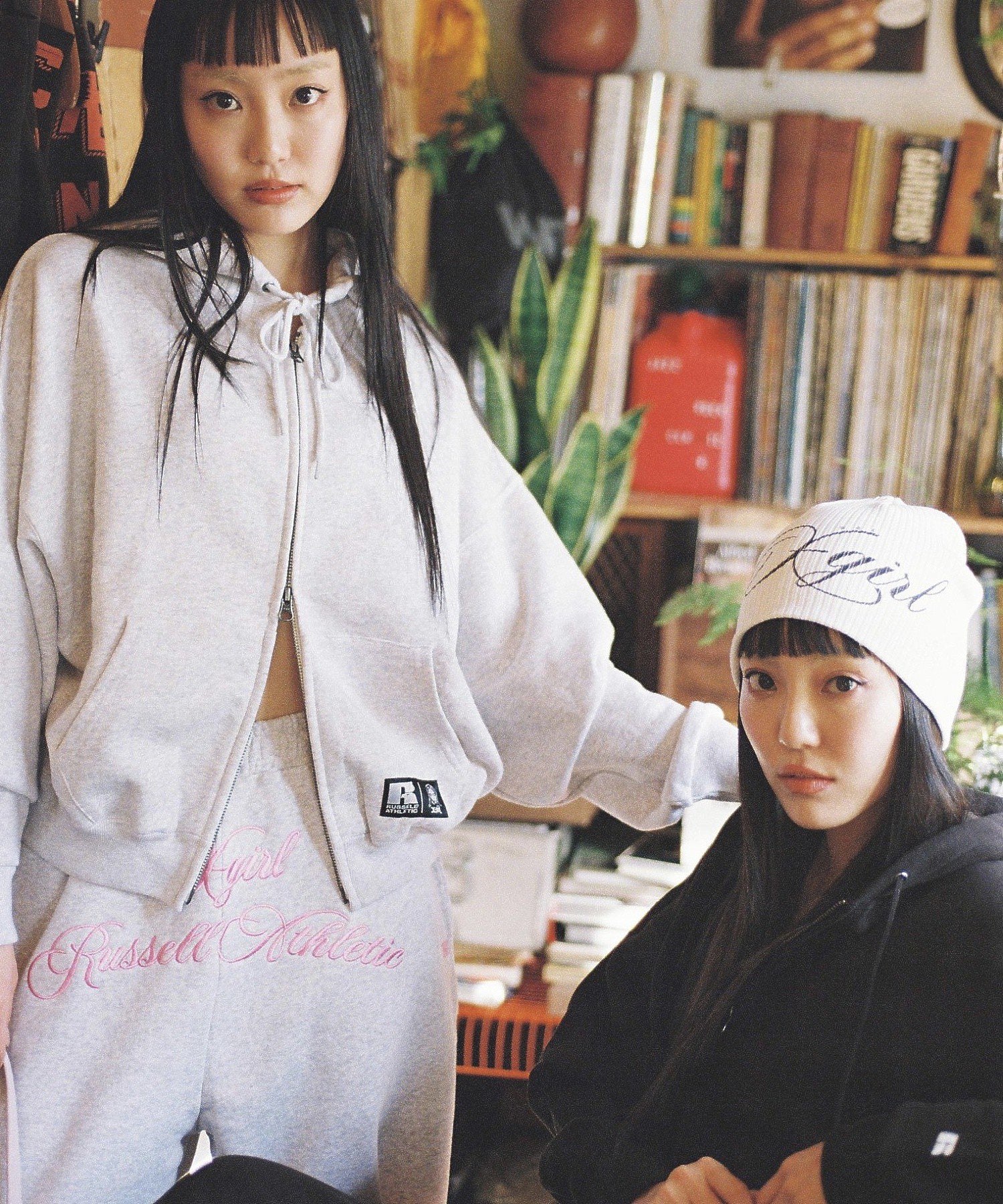 X-girl × Russell SCRIPT LOGO SWEATPANTS