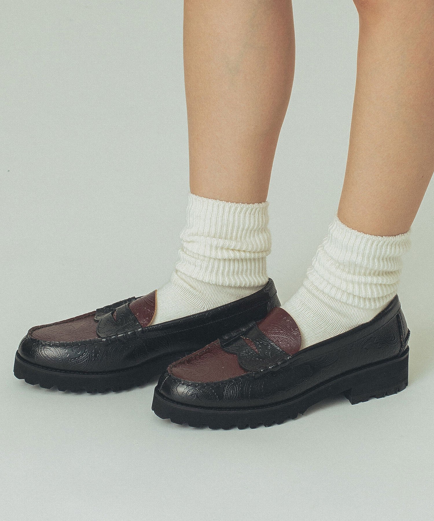 The Kenford Fineshoes/TANK SOLE COMBI COLOR LOAFERS