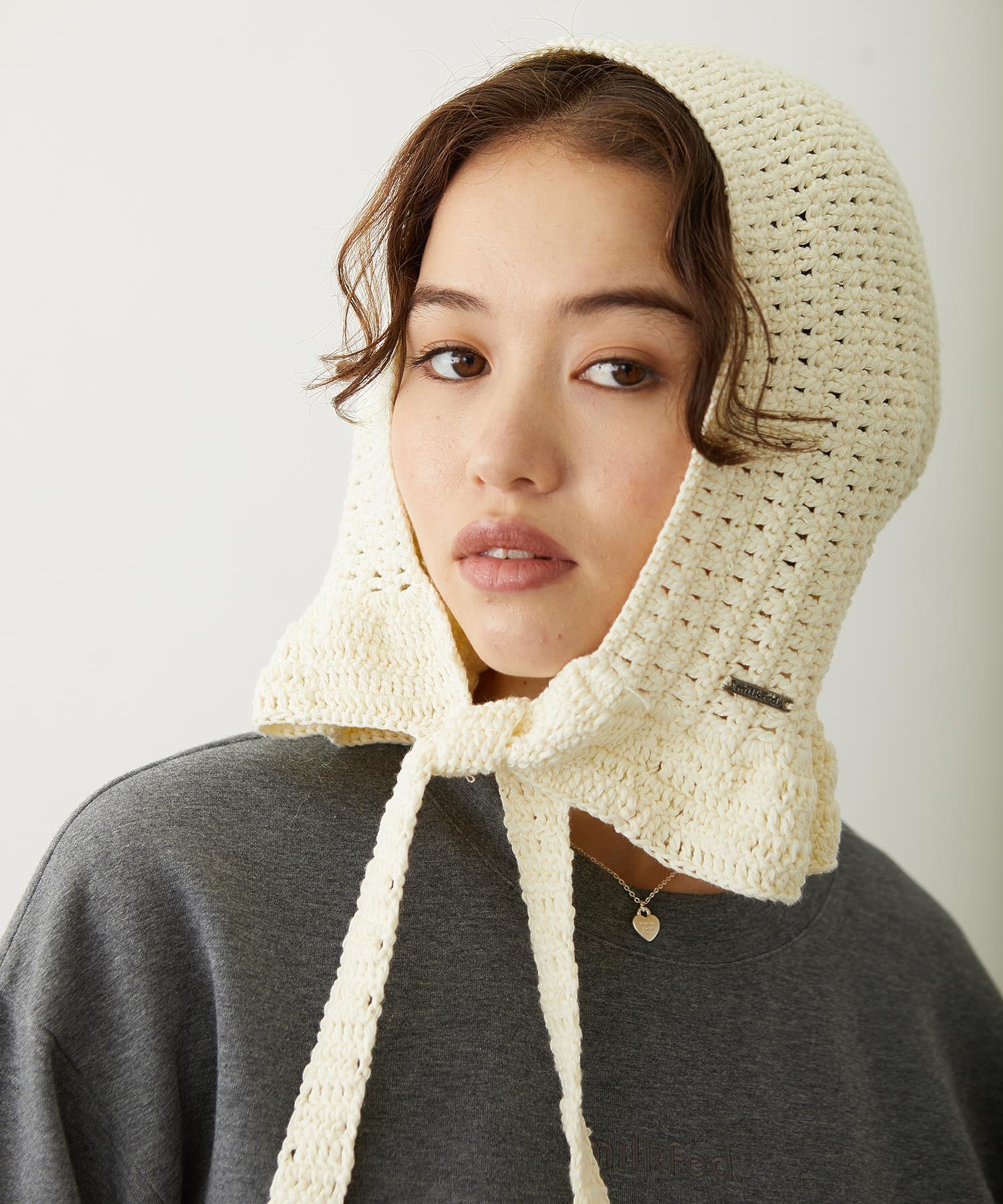 FRILL KNIT BONNET