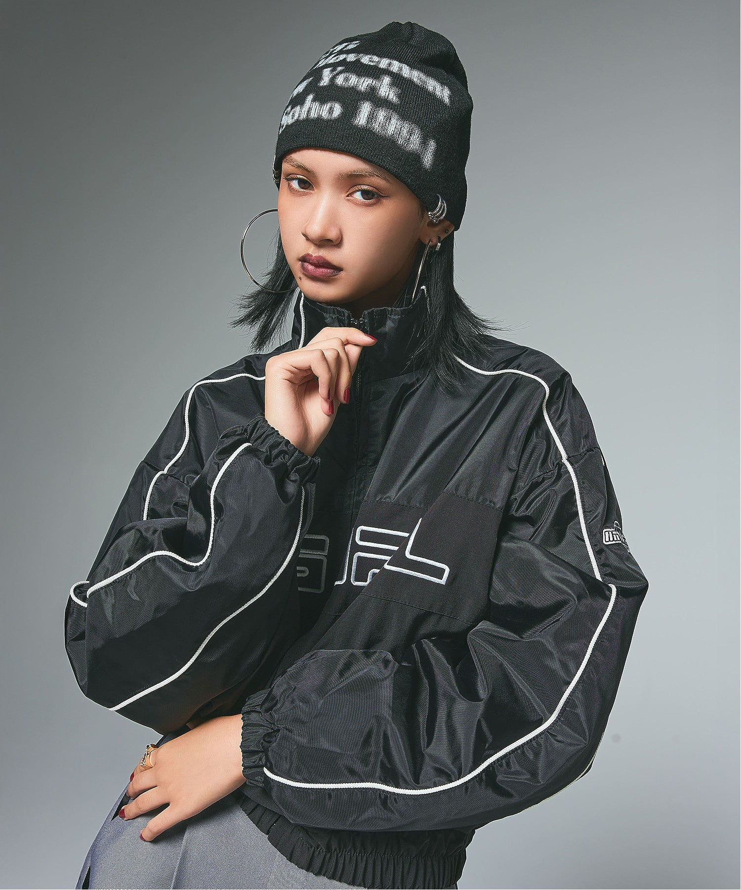 X-girl LOGO EMBROIDERY JACKET