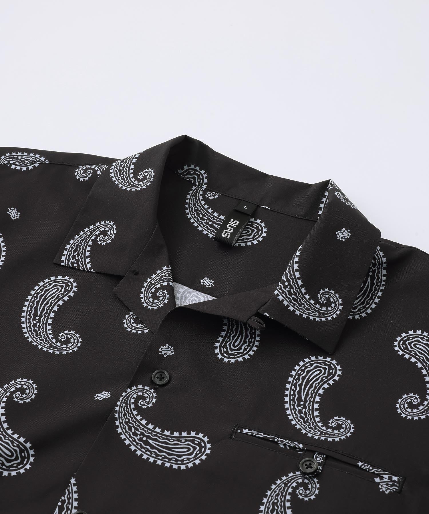 PAISLEY S/S OPEN COLLAR SHIRT SILAS