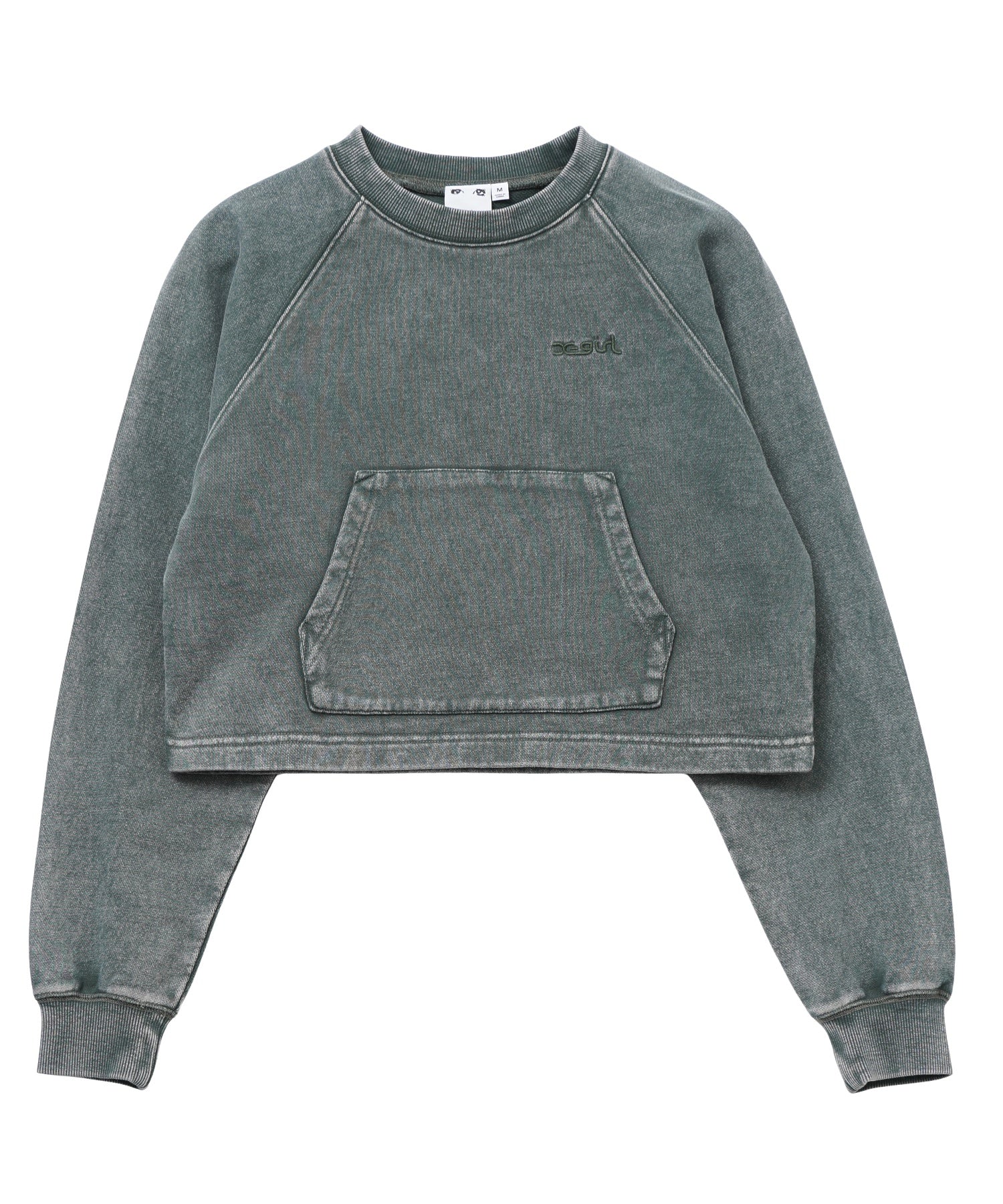 FADED CROPPED CREWNECK SWEAT TOP