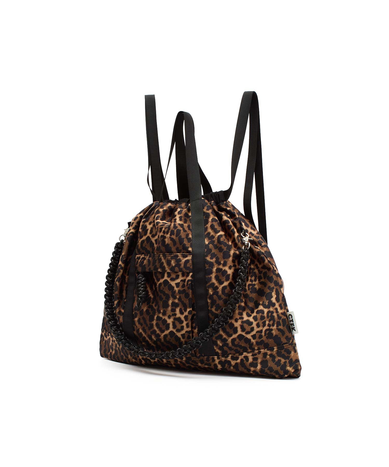 CONTROL FREAK/NYLON 3WAY SQUARE TOTE LEOPARD