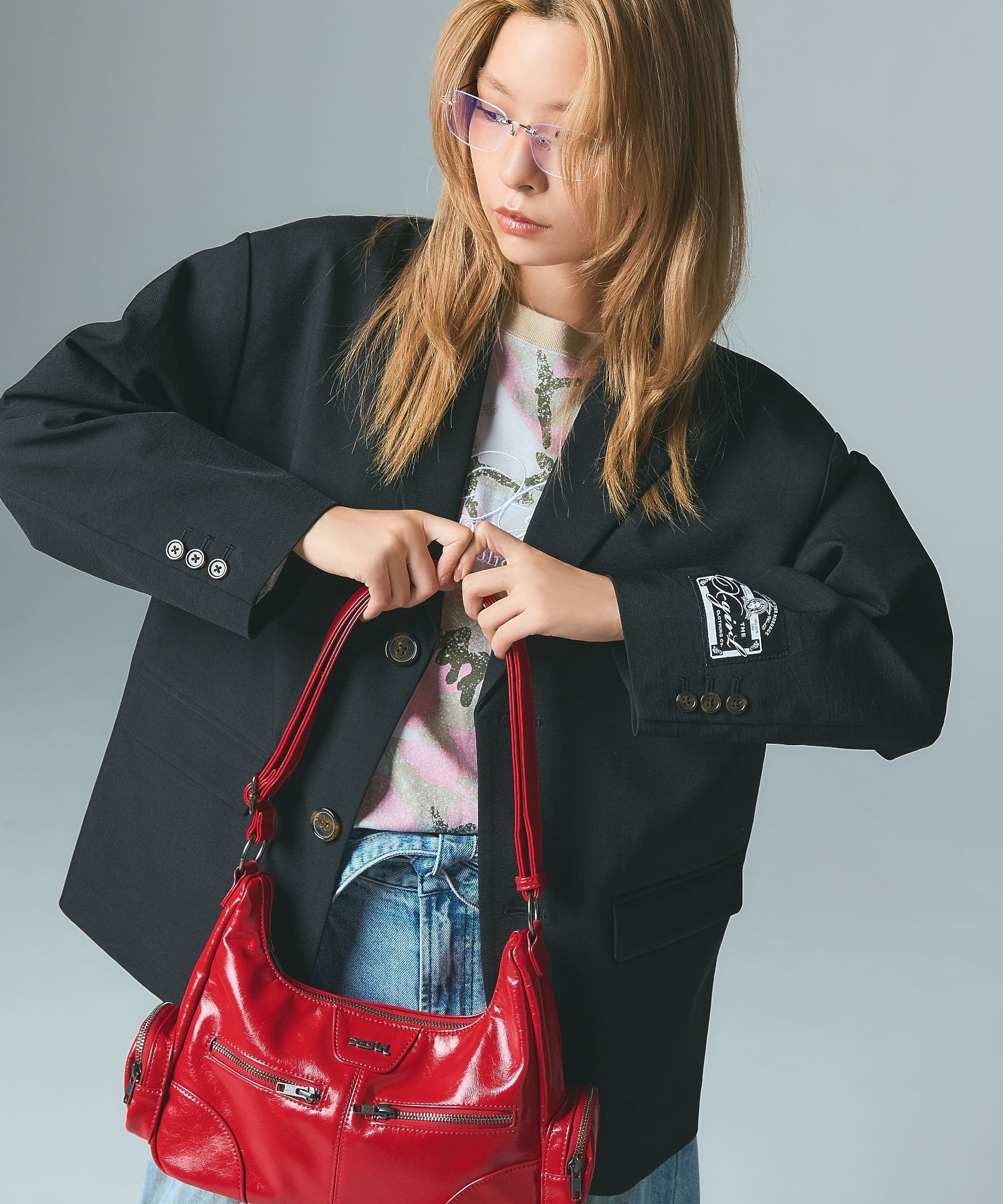 FACE LABEL TAILORED JACKET