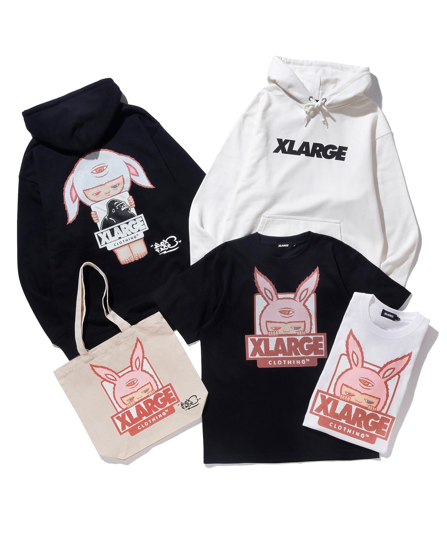 XLARGE × ALEXFACE TOTE BAG calif-ART