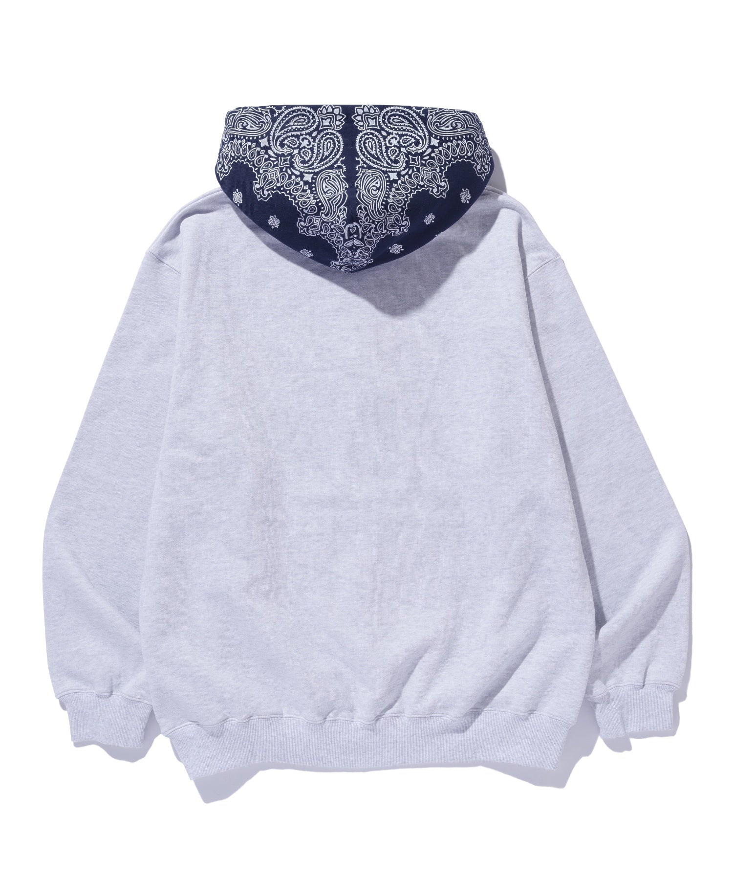 PATTERN BLOCKED HOODED SWEATSHIRT