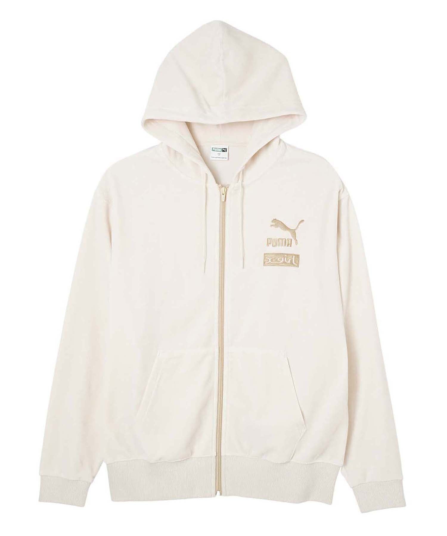 X-girl × PUMA ZIP UP VELOUR HOODIE