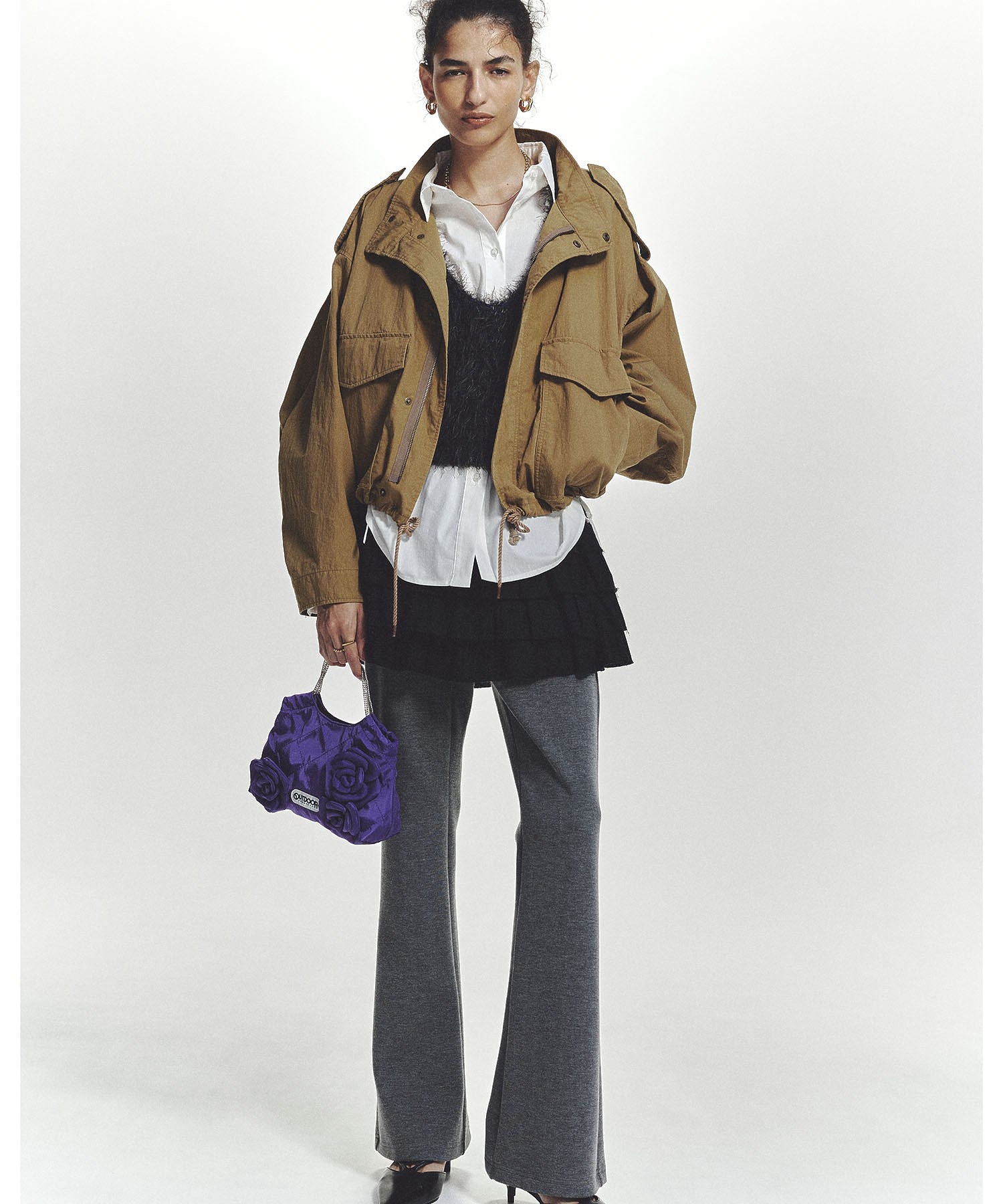 【ROSE BUD別注】OUTDOOR/FLOWER QUILTING MINI BAG