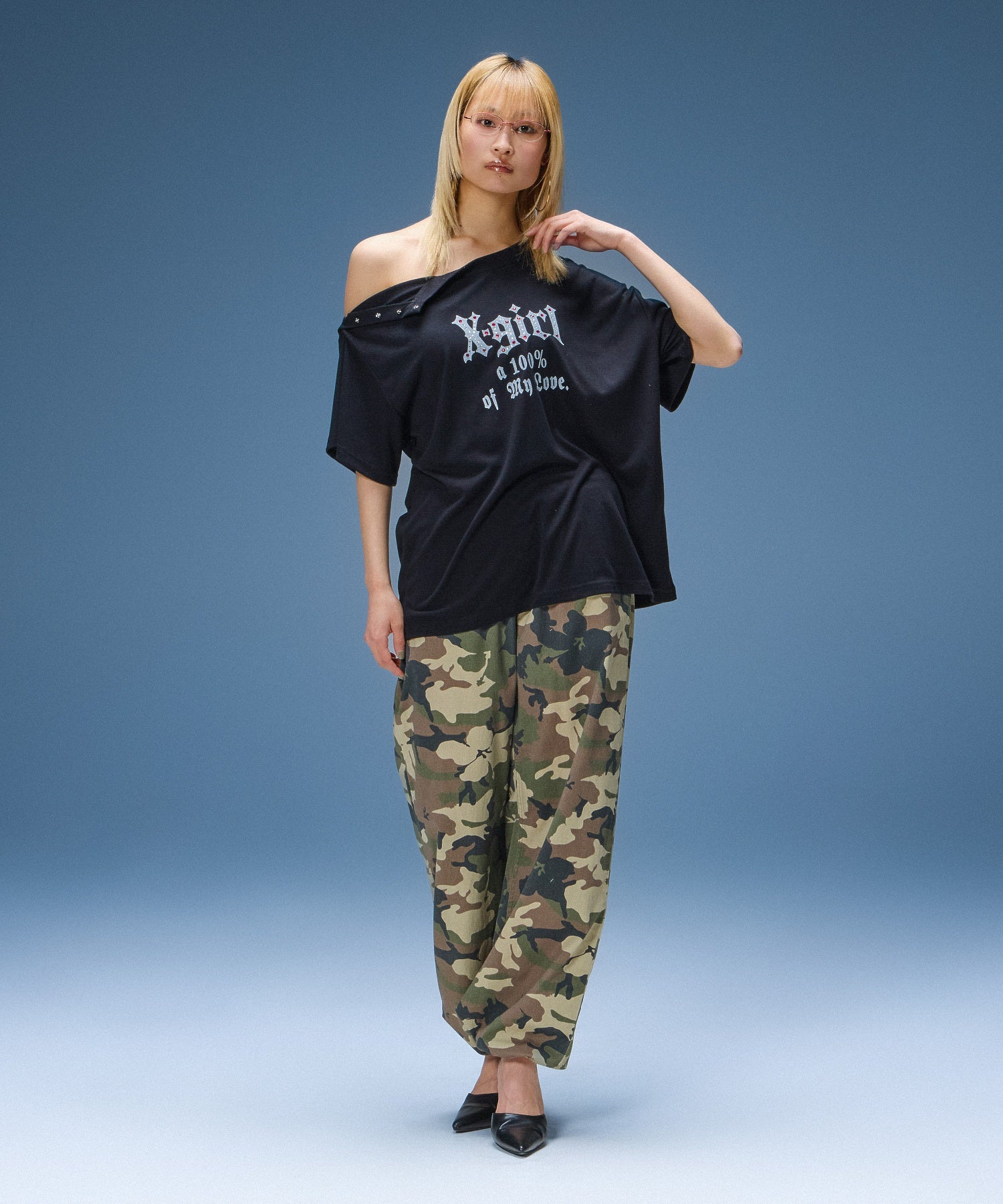 2WAY SHOULDER S/S TEE