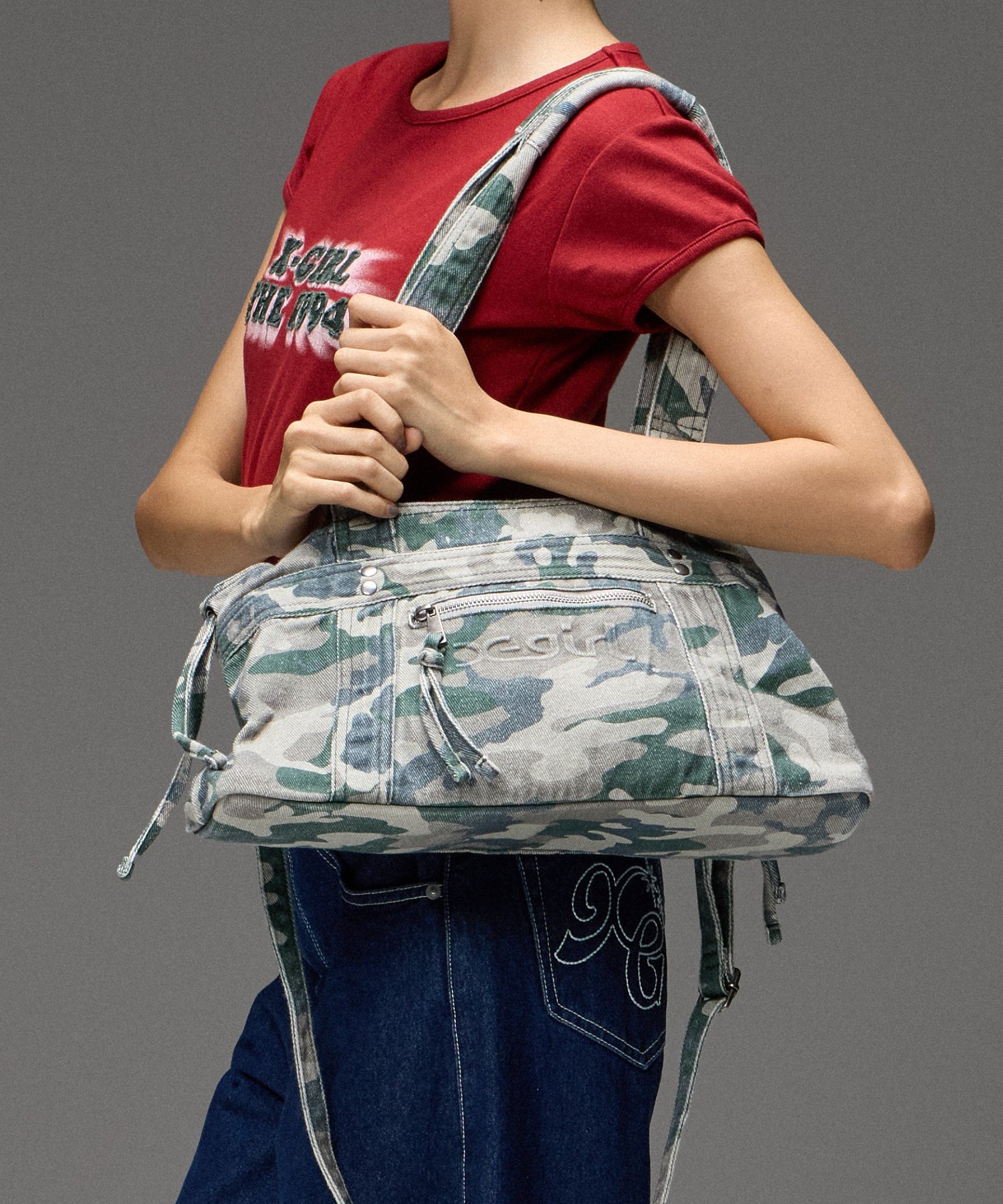 FADED MILLS LOGO SQUARE BAG