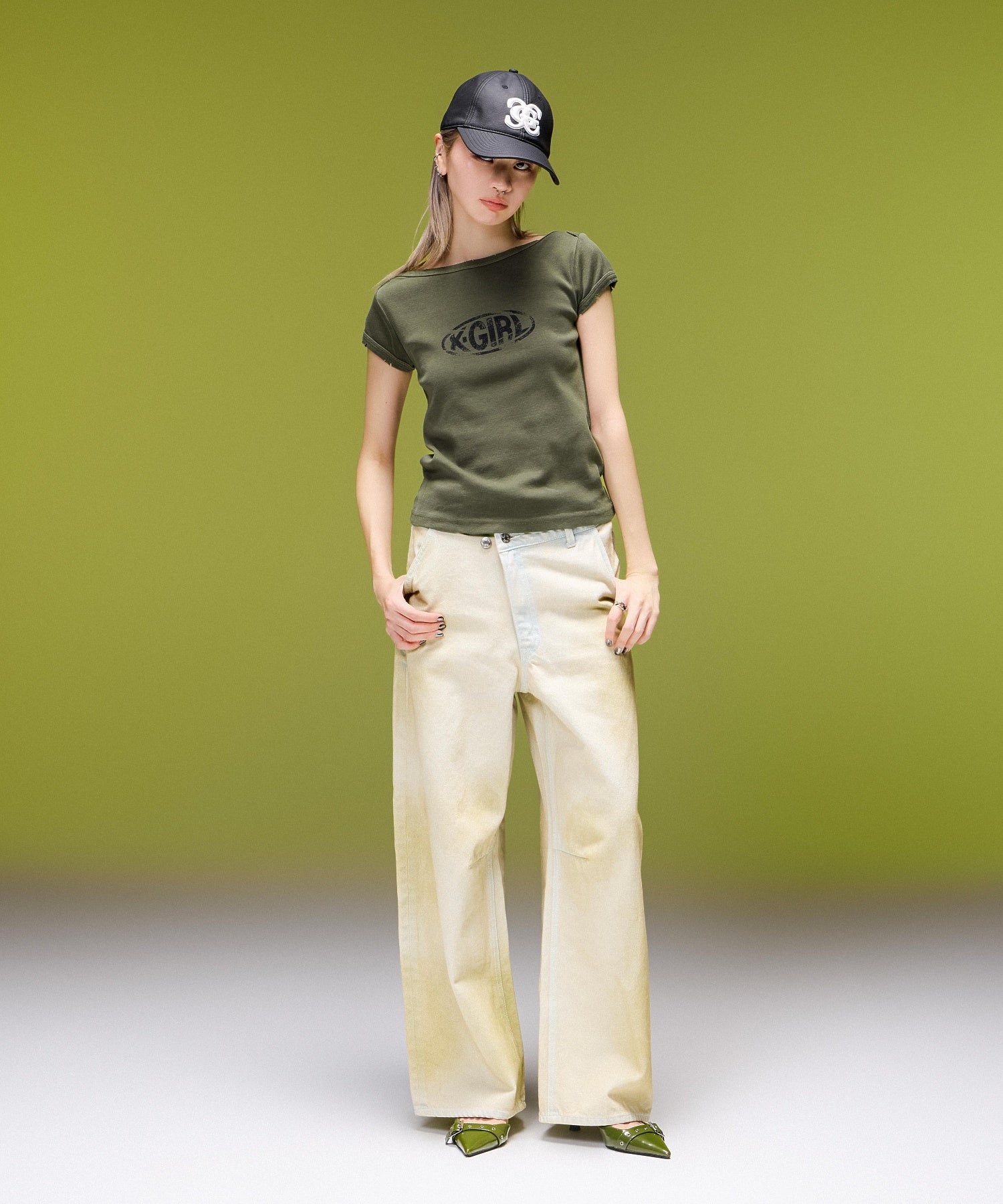 FADED BOAT NECK S/S BABY TEE