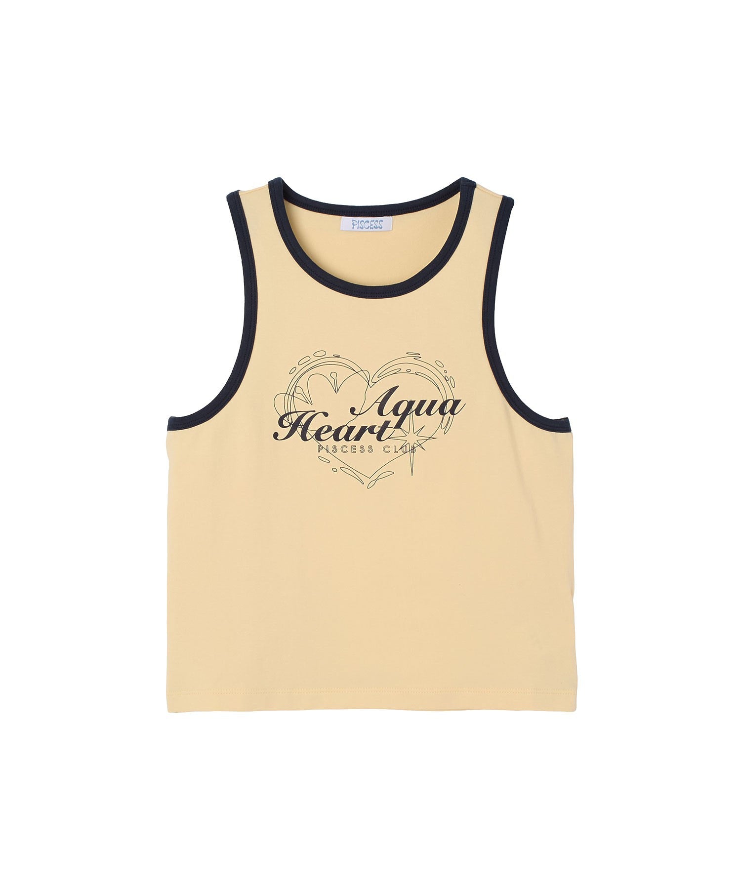 PISCESS/AQUA HEART SLEEBELESS TOP
