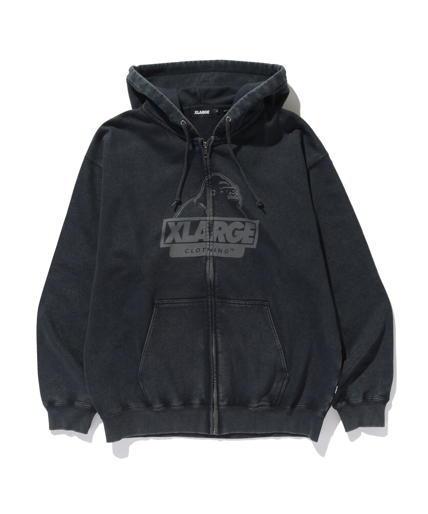 WASHED SLANTED OG ZIP HOODED SWEATSHIRT