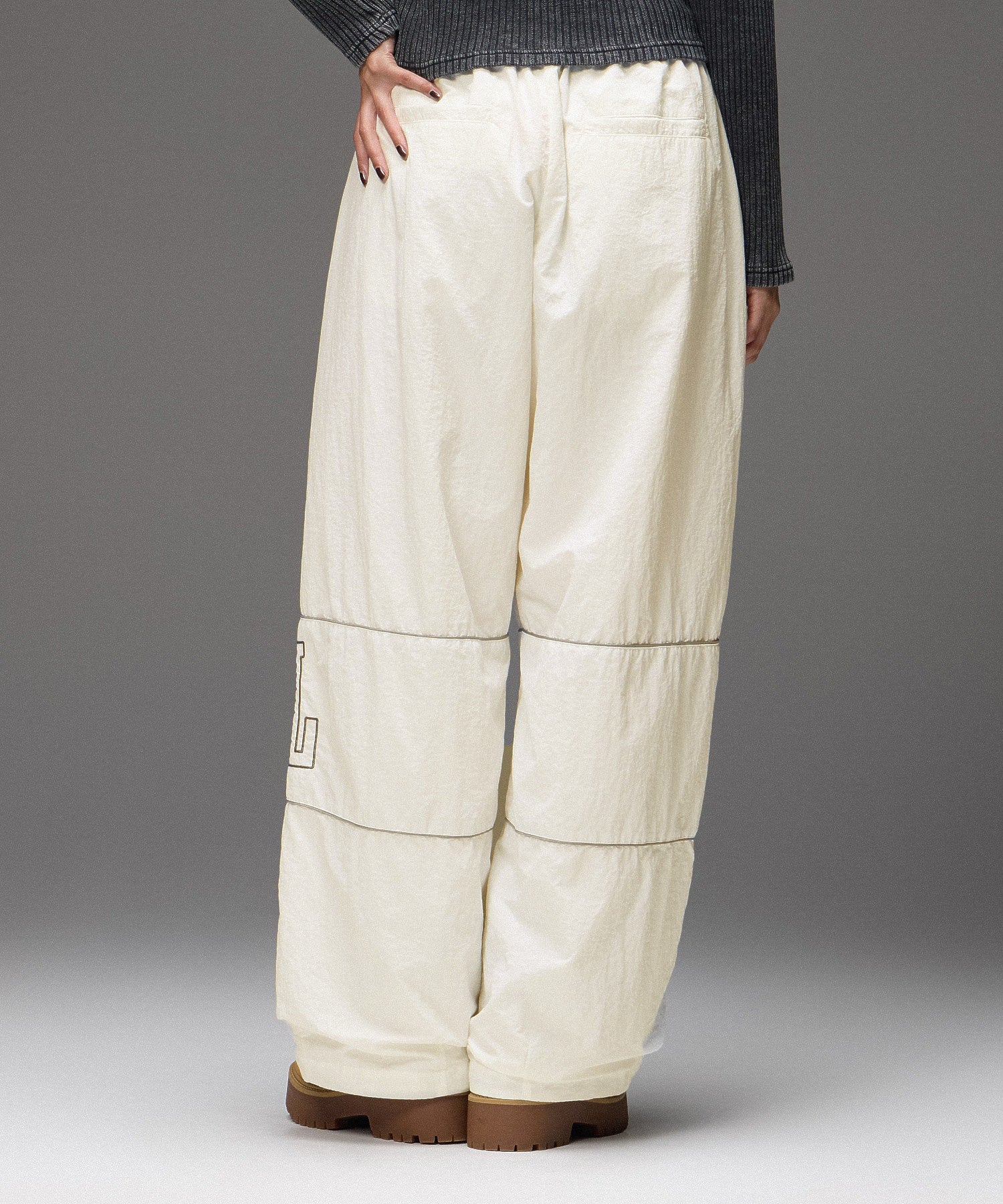 LOGO AND STAR WIDE LEG TRACK PANTS