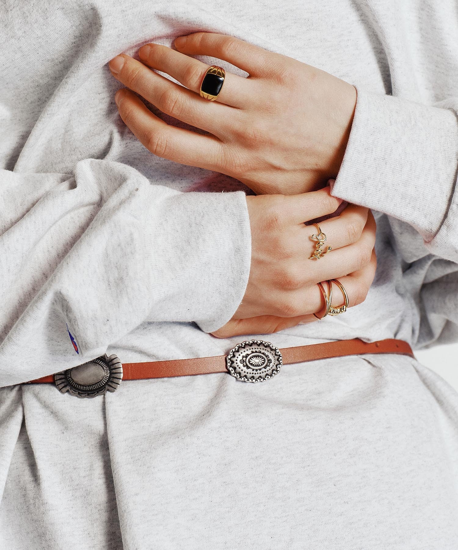 AULENTTI/COW LEATER /NIQUEL BELT