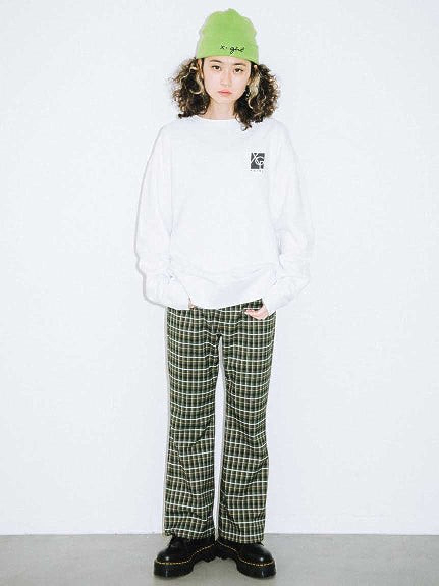 CLASSIC COLOR PLAID FLARE PANTS X-girl