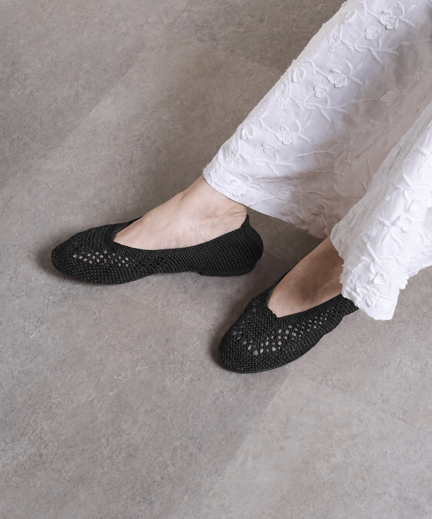 【ROSE BUD別注】Bertuchi x GENE HEAVENS MESH FLAT SHOES