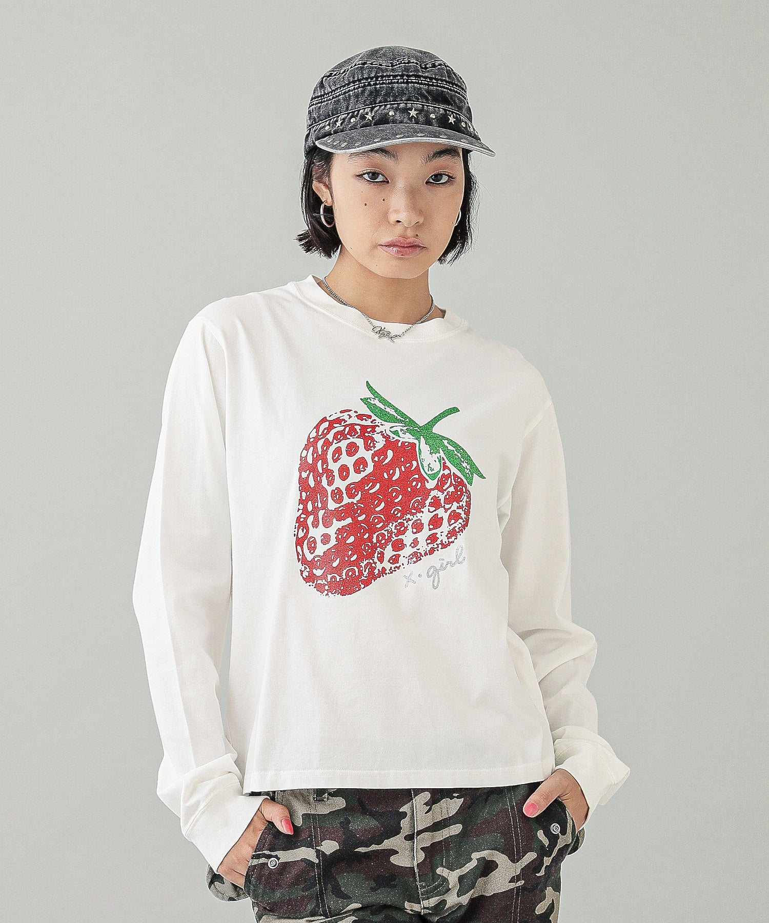 GLITTER STRAWBERRY L/S TEE