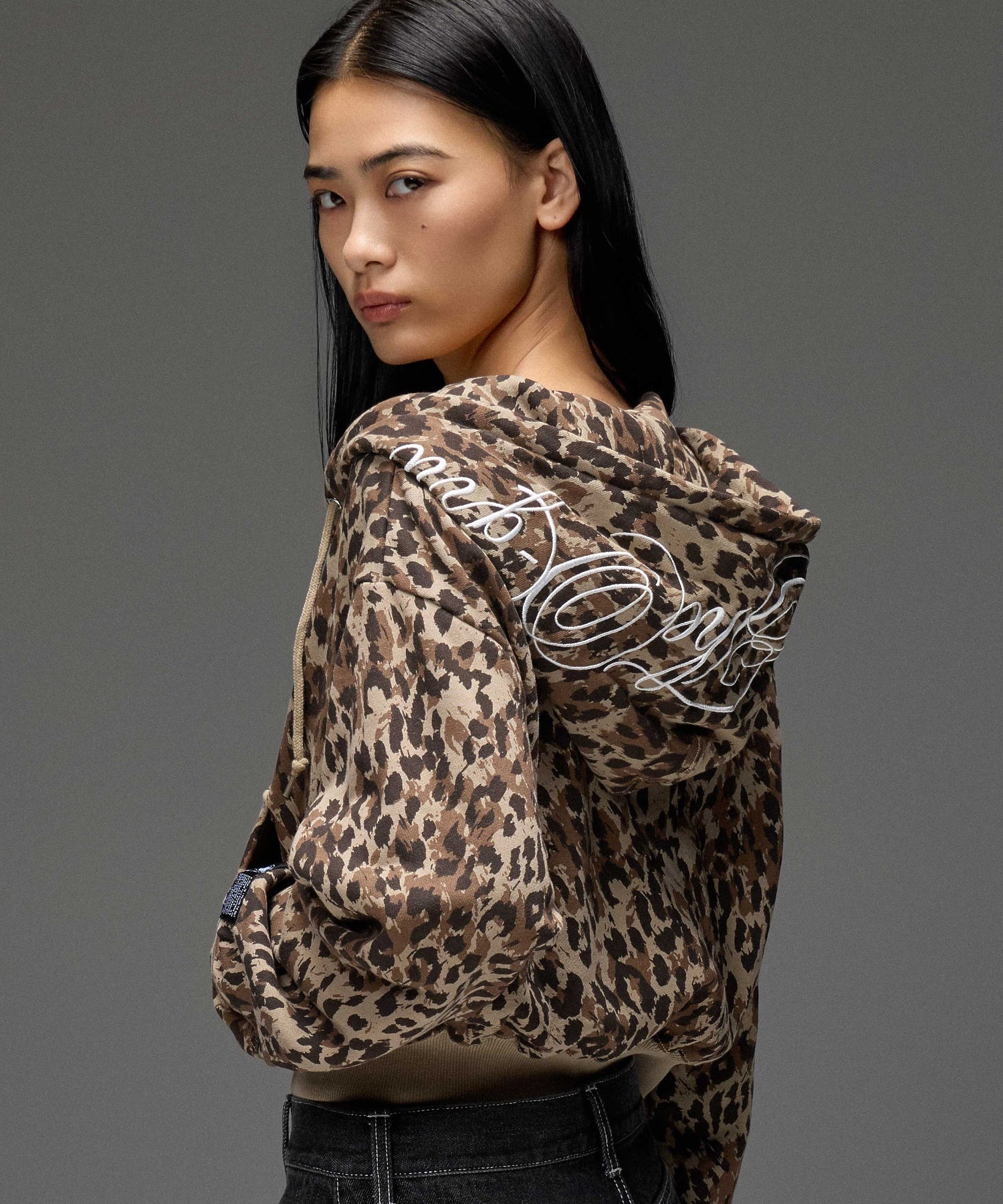 ALL OVER PRINT COMPACT ZIP UP SWEAT HOODIE