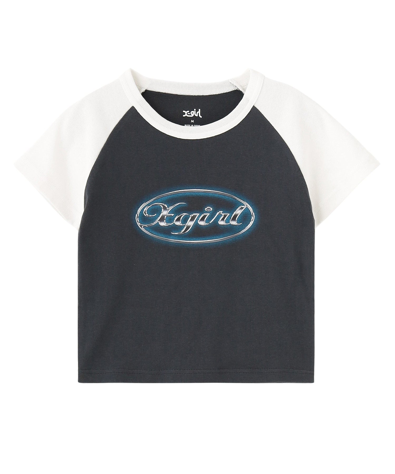 GLOW METAL OVAL LOGO RAGLAN S/S BABY TEE