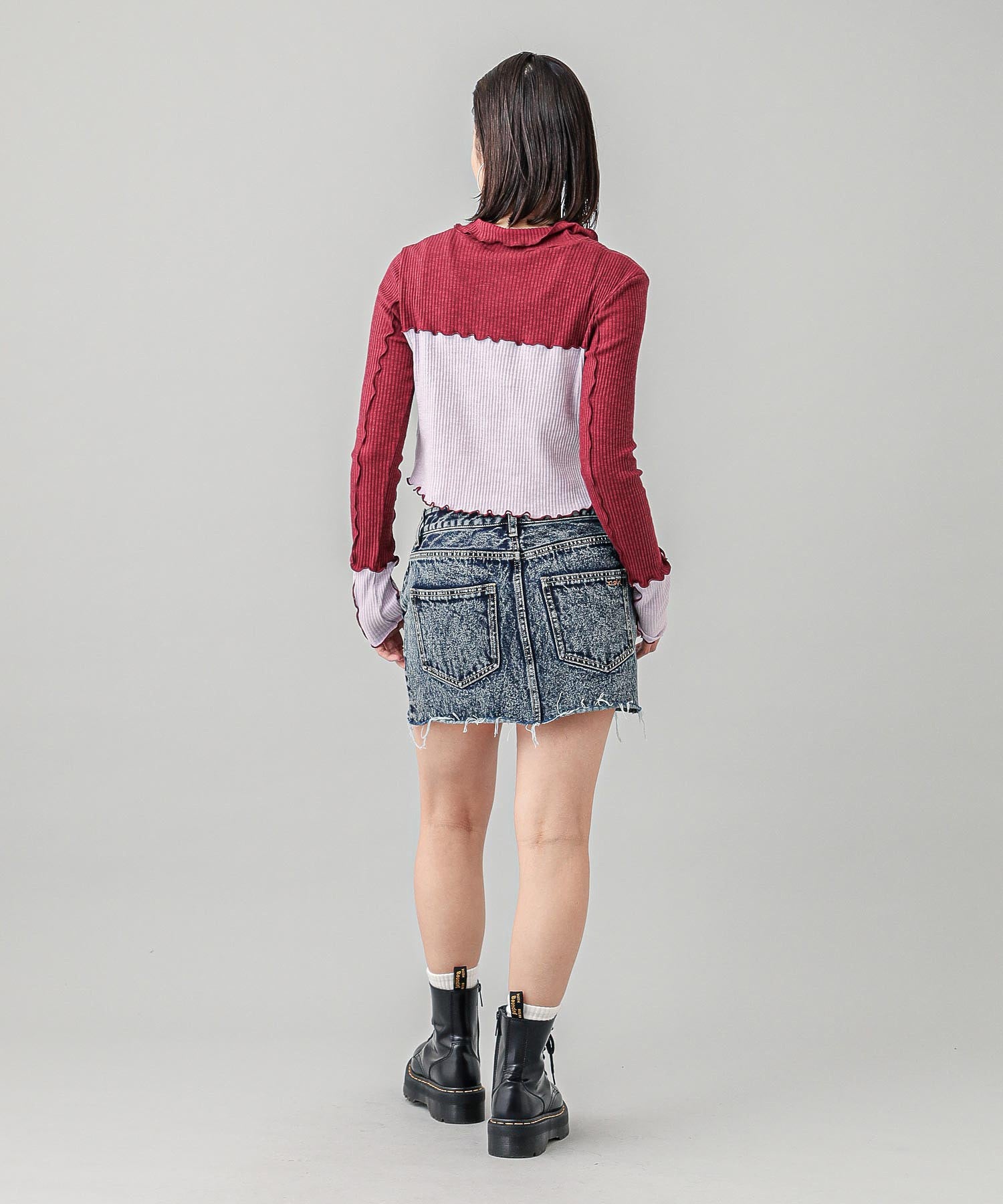 BICOLOR COMPACT PULLOVER SHIRT
