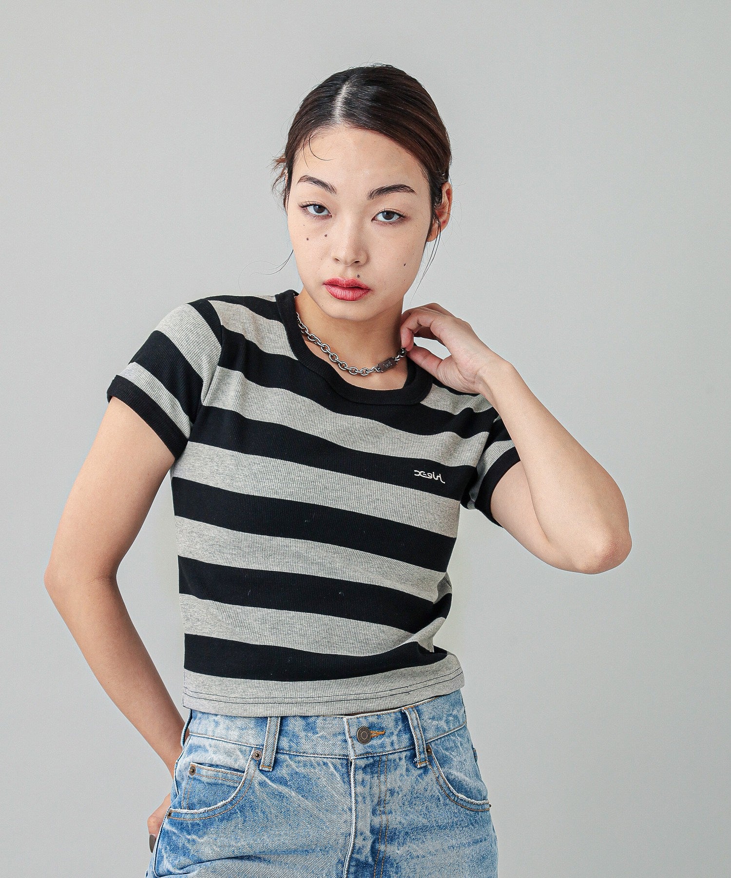 STRIPED S/S TEE