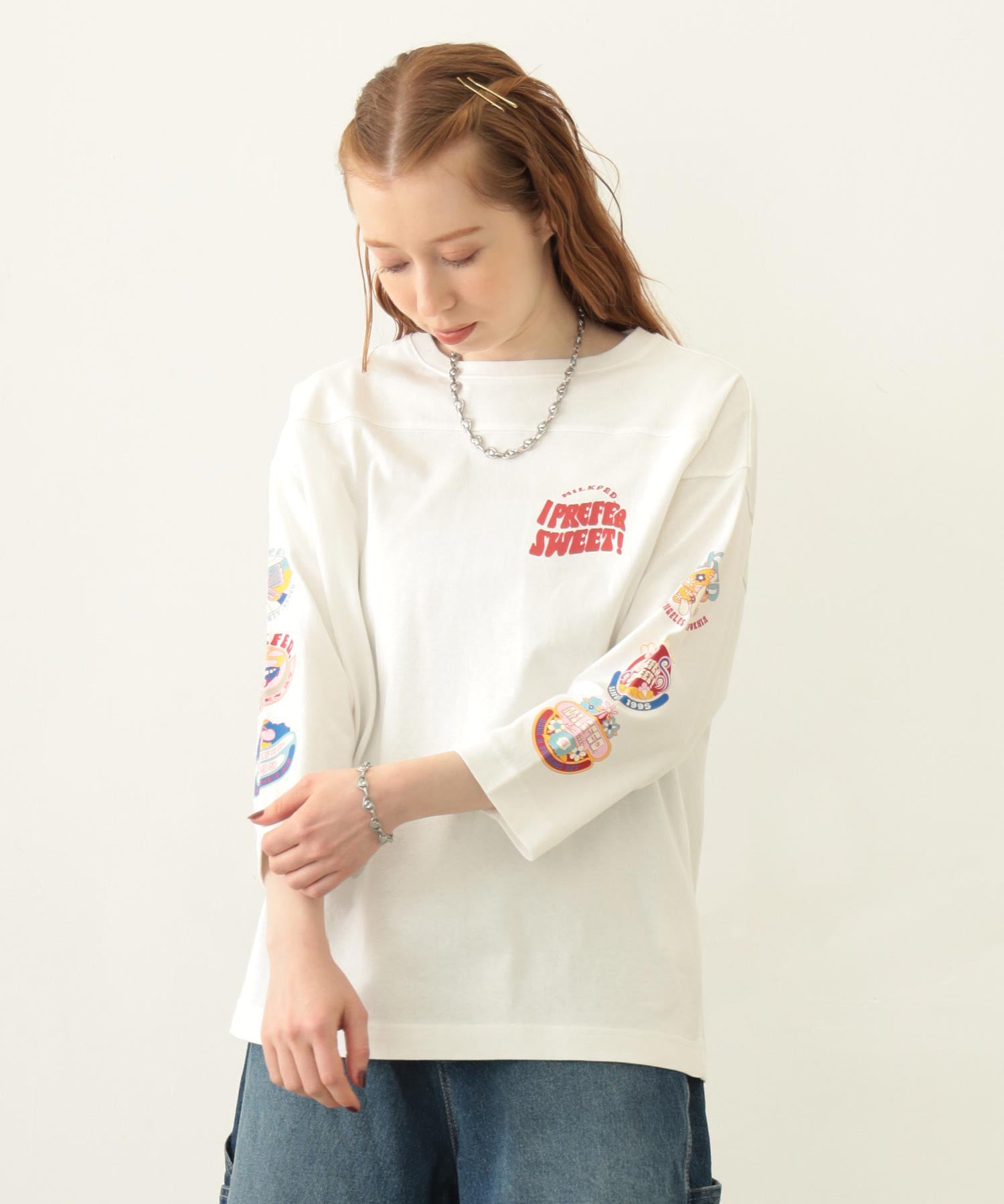 70S LOGO THREE QUARTER SLEEVE TOP