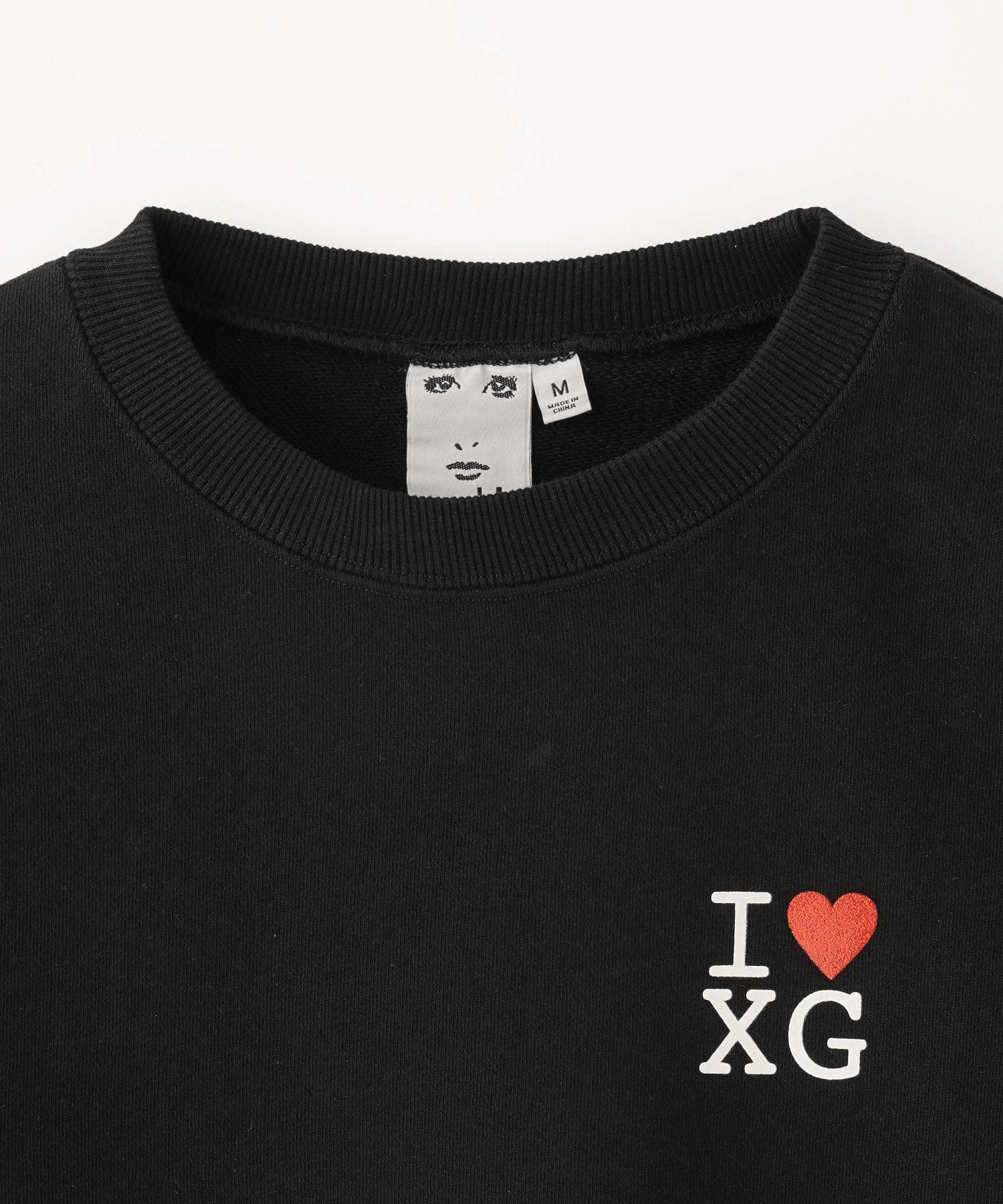 I LOVE XG LOGO COMPACT SWEAT TOP