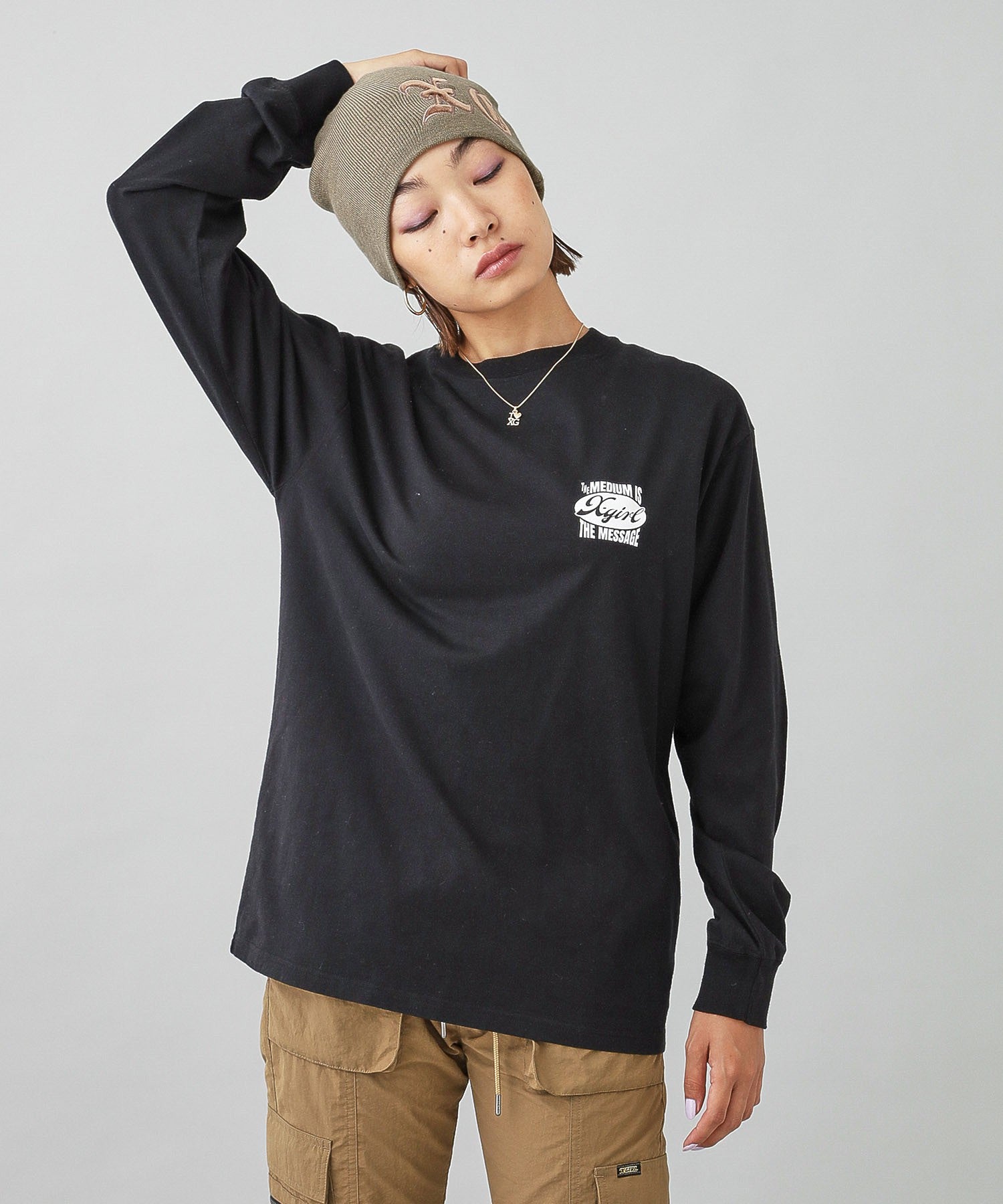 OVAL AND MESSAGE LOGO L/S TEE