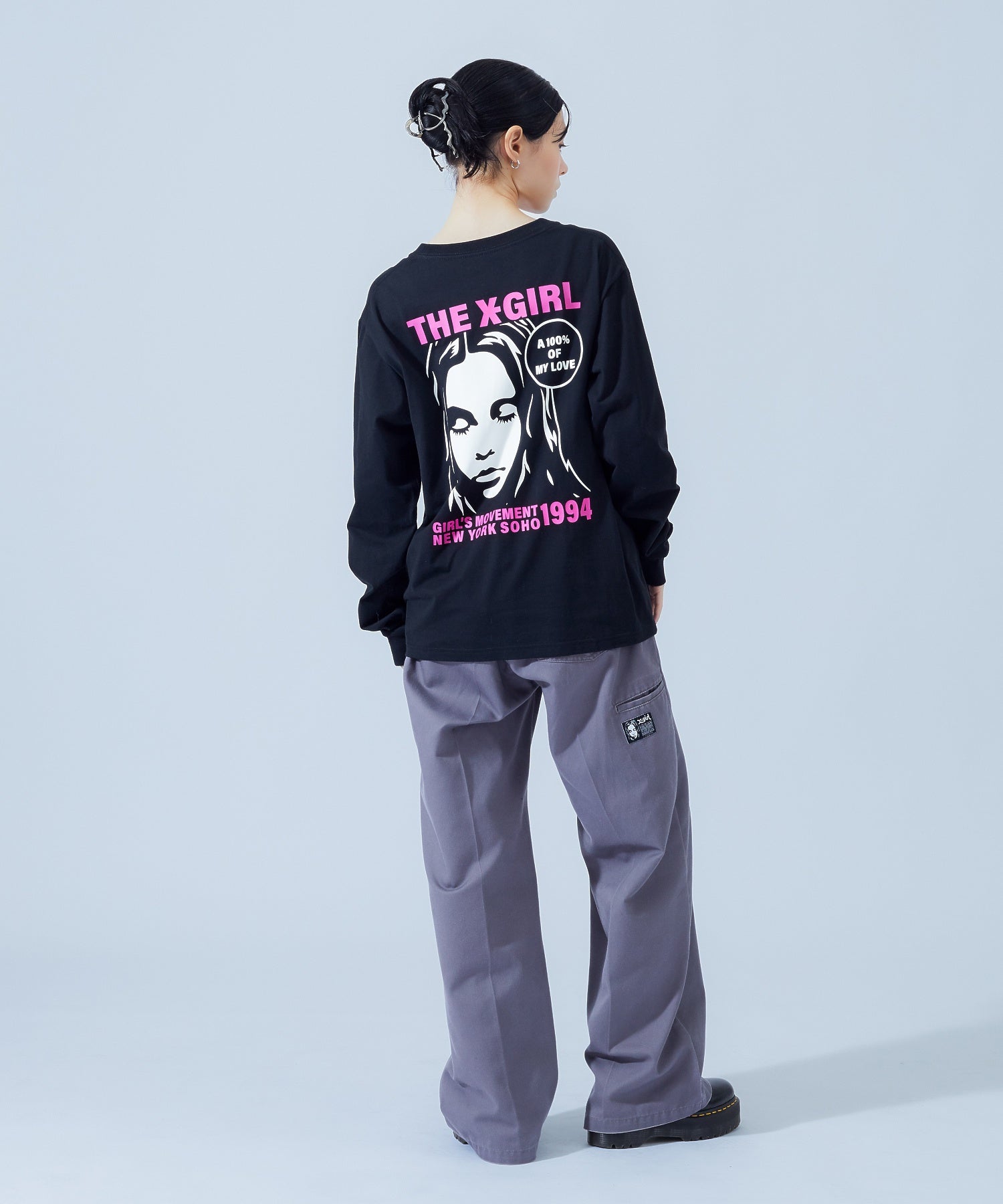FACE AND CIRCLE LOGO L/S TEE
