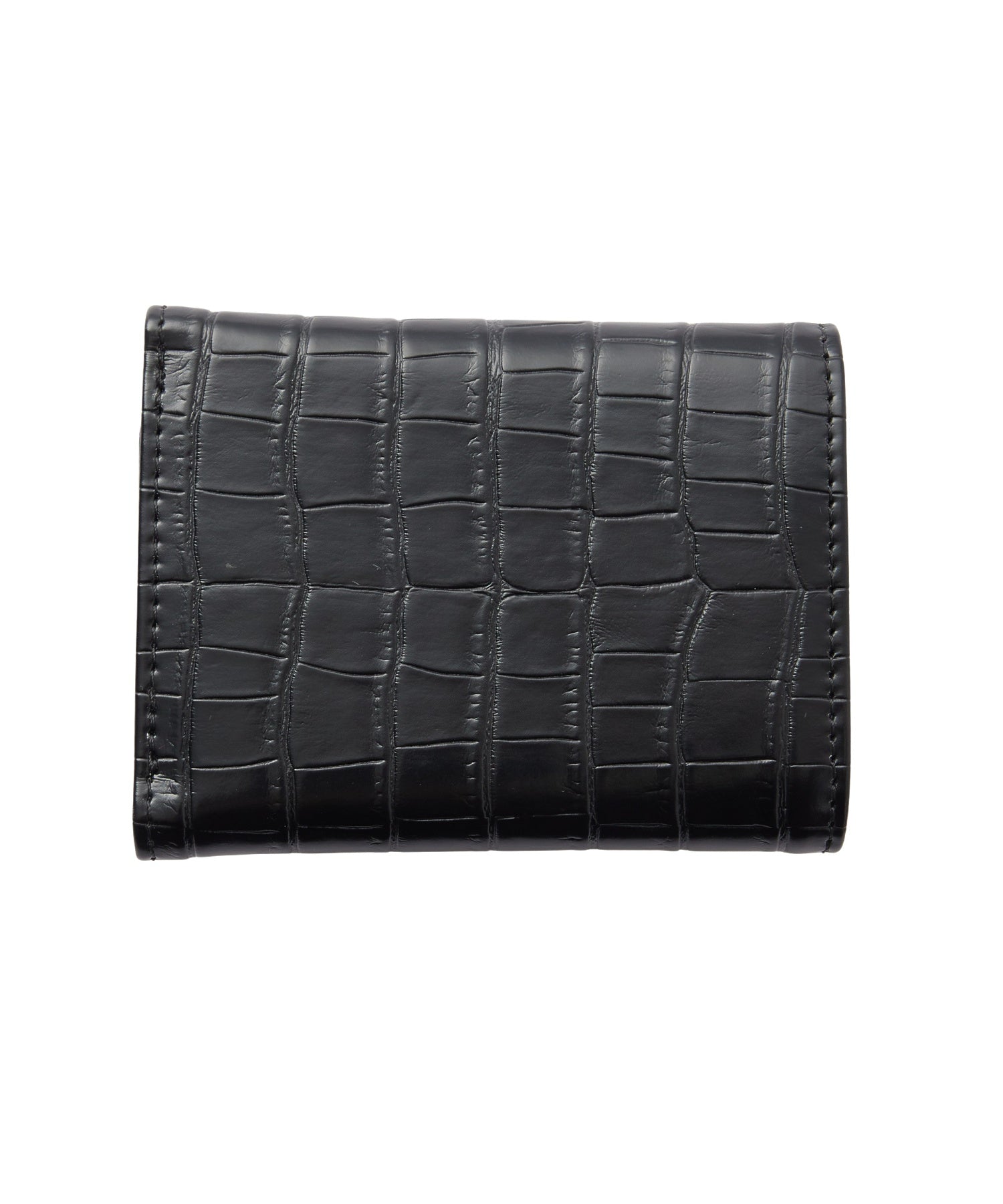 MILLS LOGO FAUX CROCO MINI WALLET