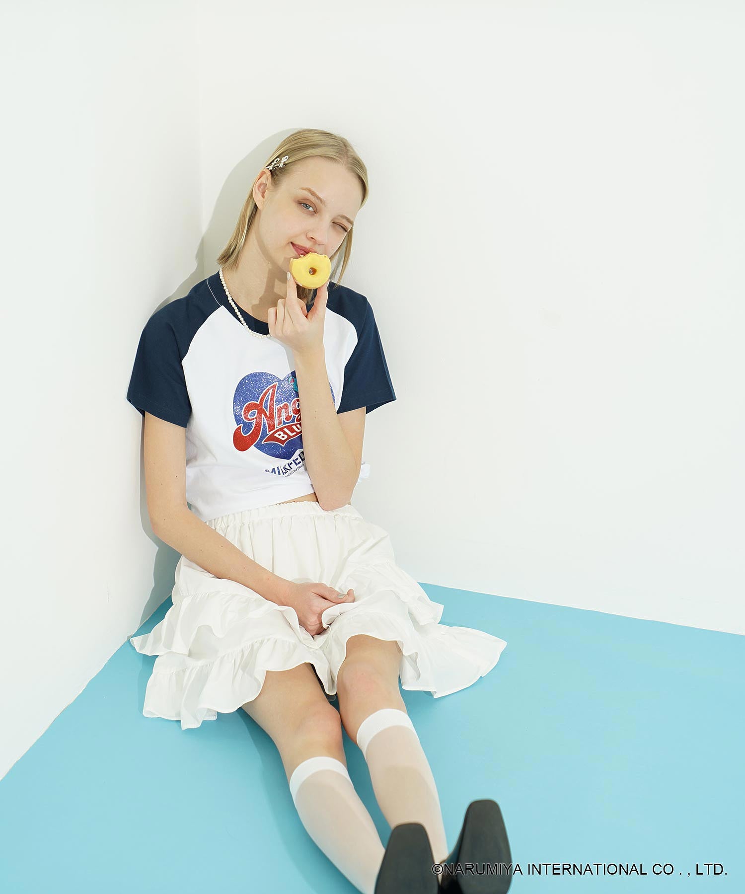 MILKFED. × ANGEL BLUE COMPACT B/B TEE