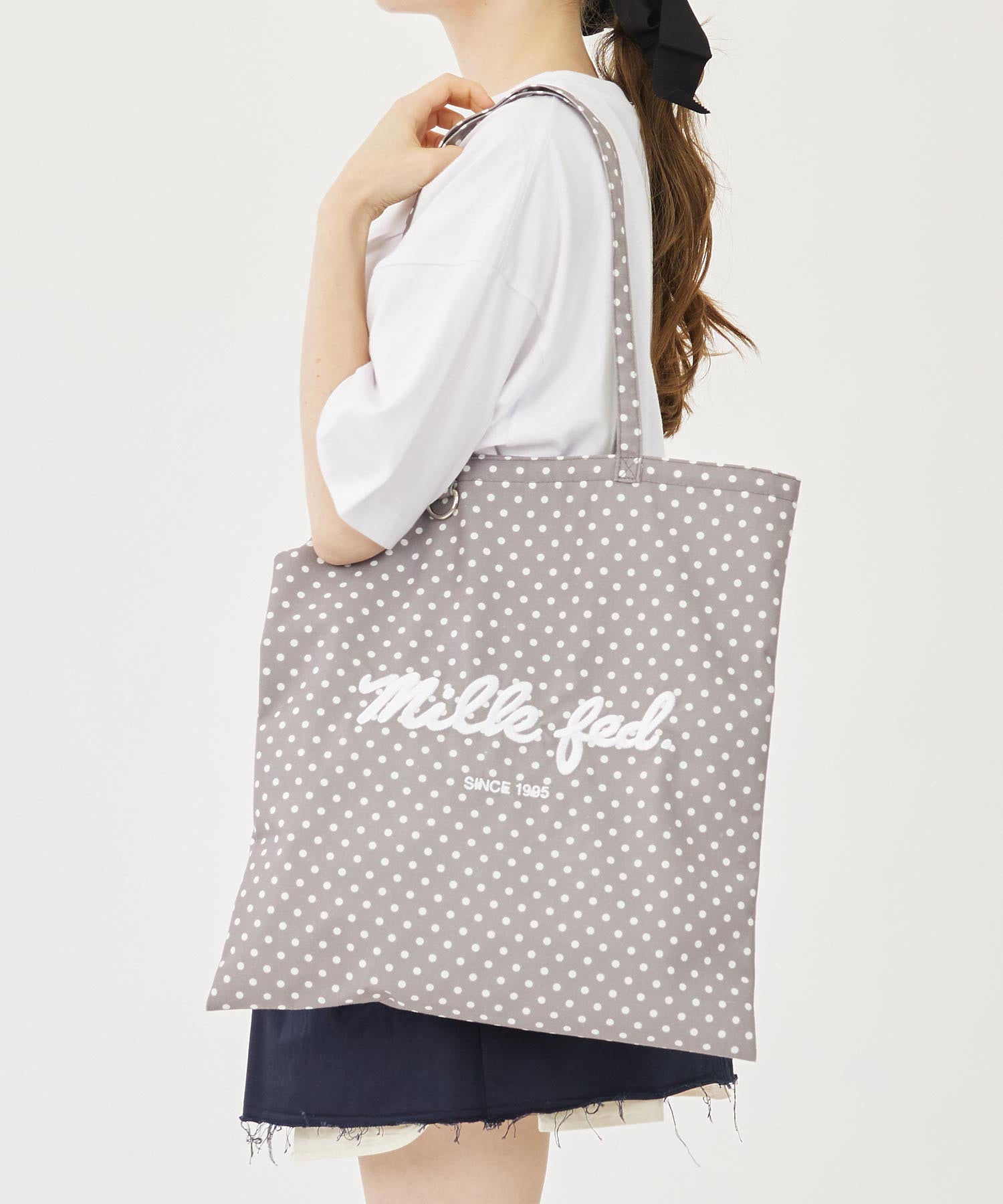 ICING LOGO POLKA DOT FLAT TOTE