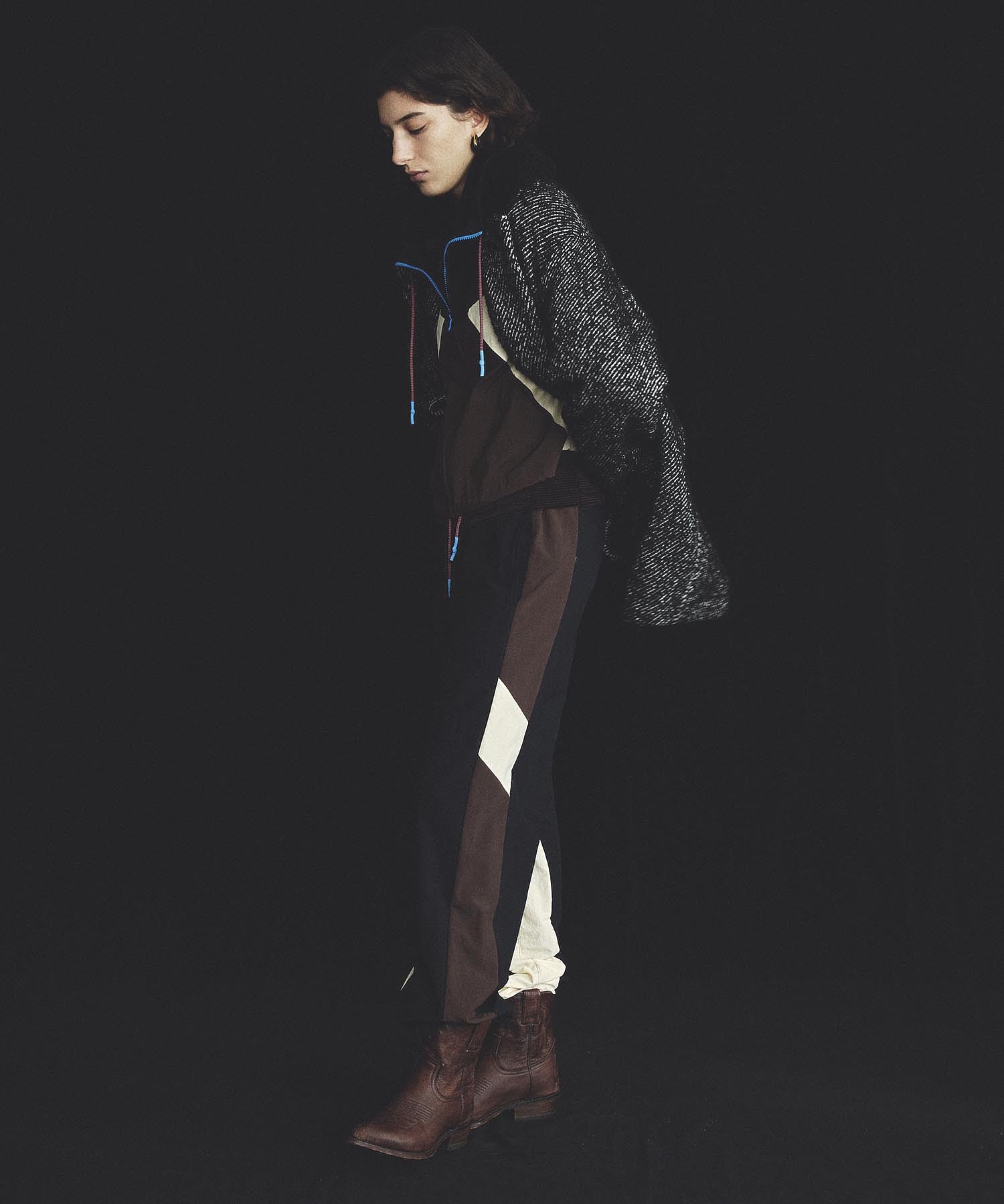 mici/TWEED TAILORED COLLAR COAT