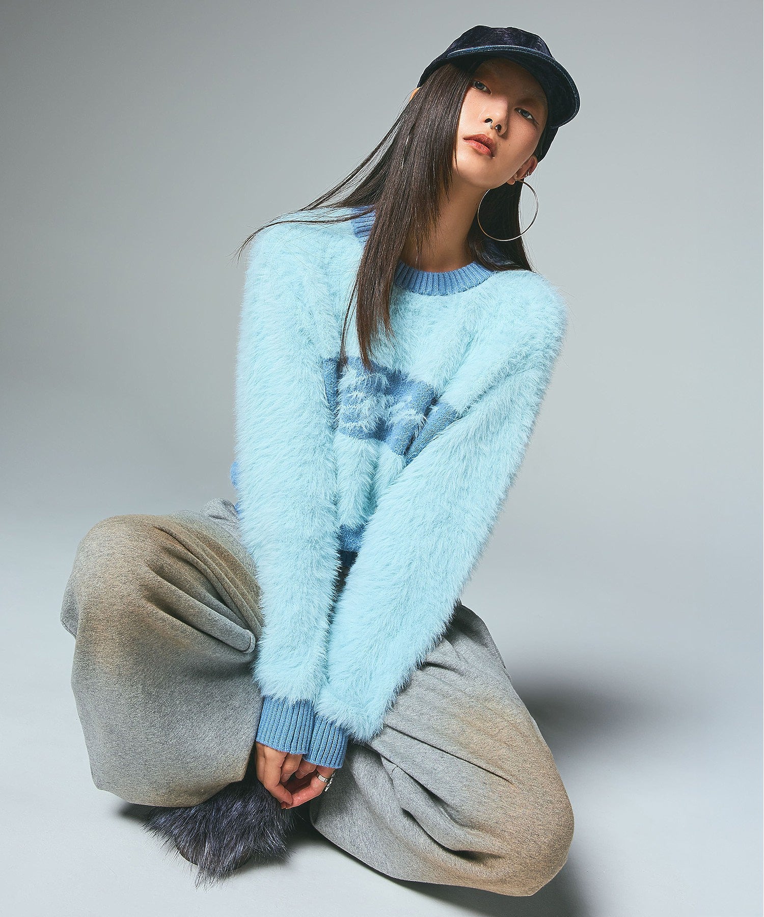 SHAGGY COMPACT KNIT TOP