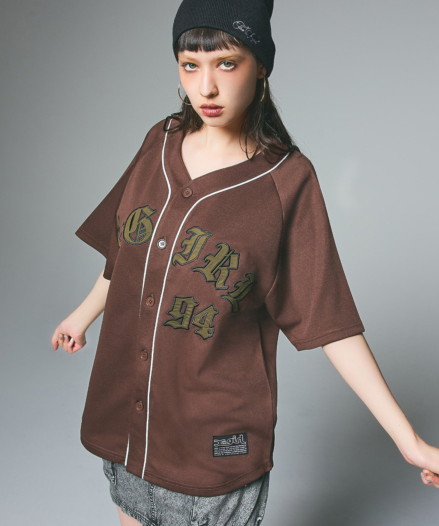 OLD ENGLISH LOGO BASEBALL SHIRT