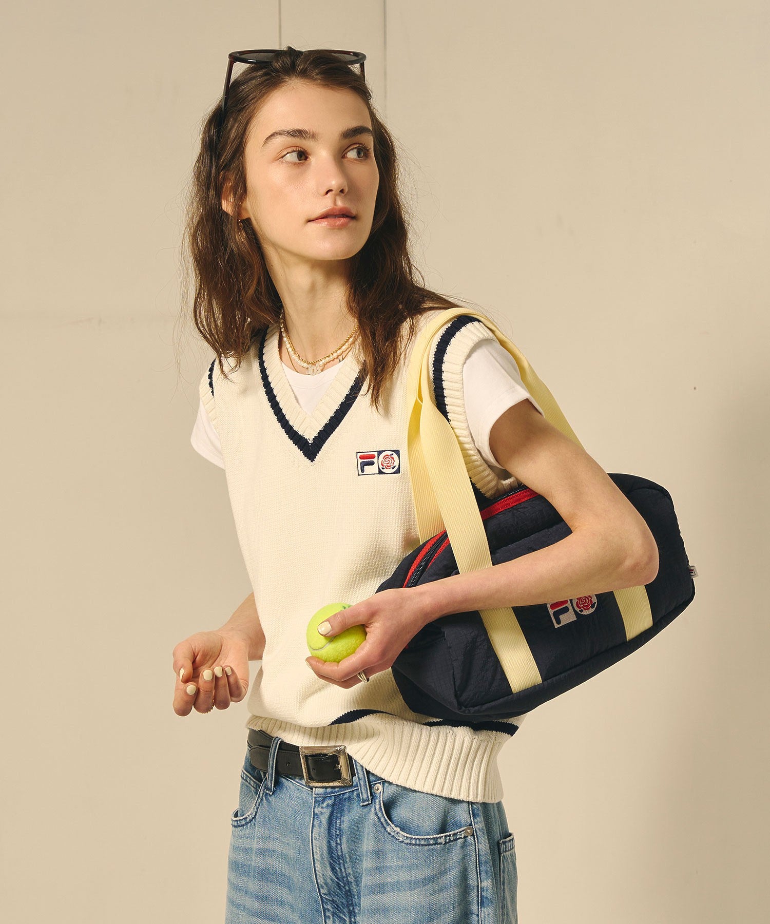【ROSE BUD別注】FILA×ROSE BUD BI-COLOR BOSTON BAG