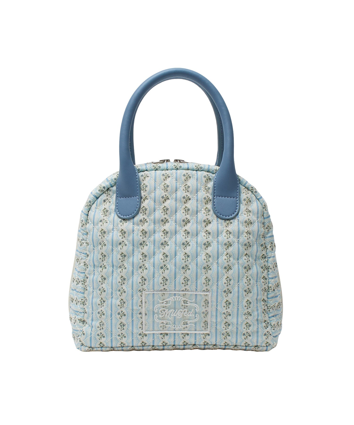 STRIPED FLOWER QUILTED BAG