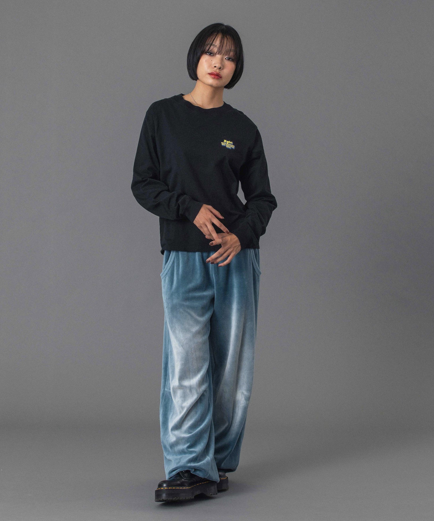 FADED VELOUR LOOSE FIT PANTS