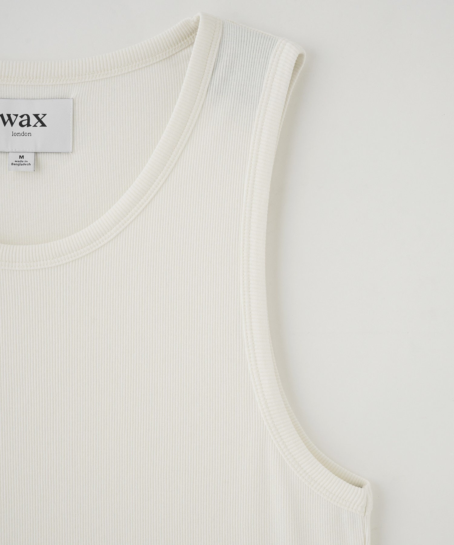 WAX LONDON/ワックスロンドン/MONTAGUE VEST RIB SS25-TEE-MON-AXH-ECR