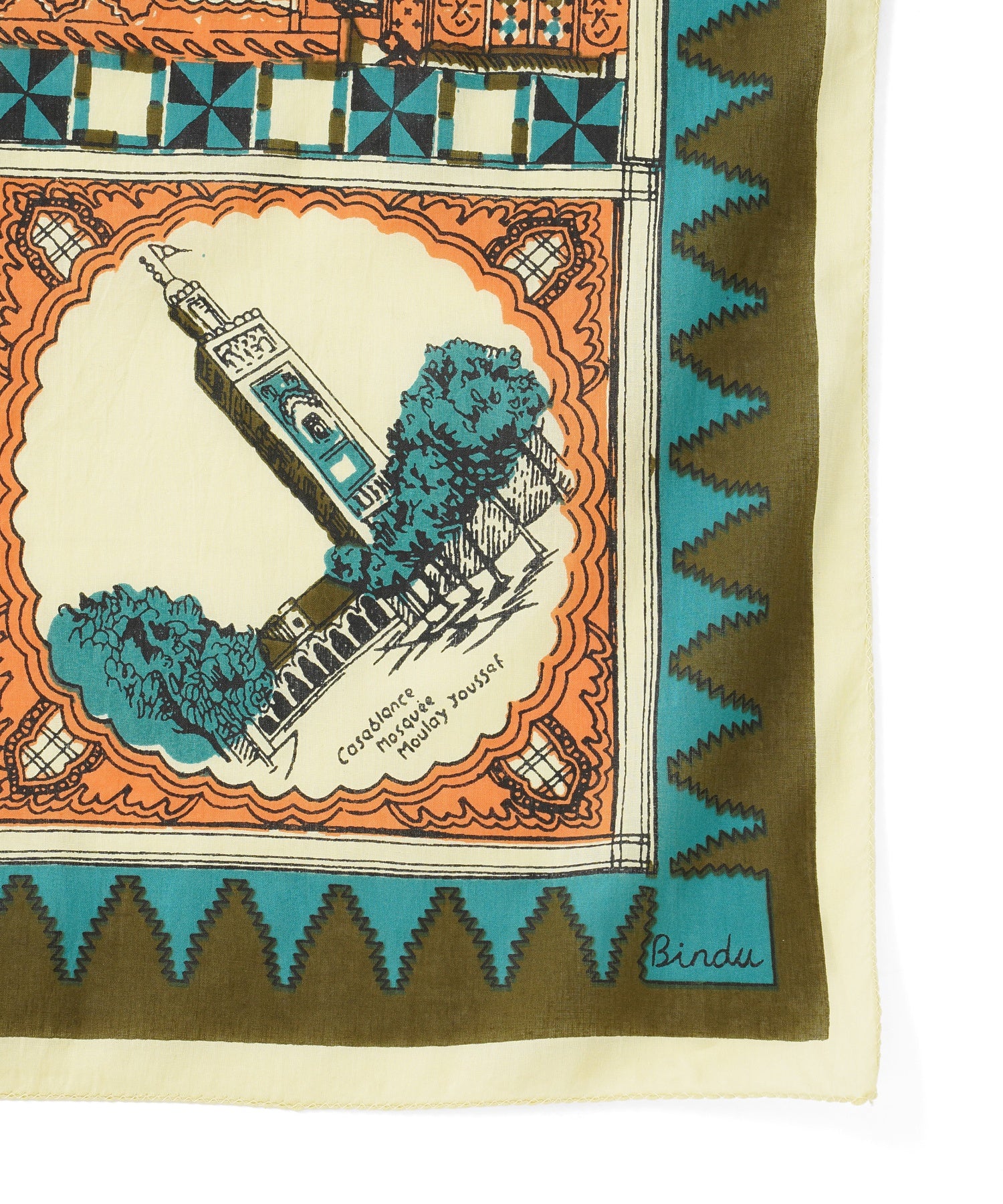 BINDU/MOROCCO MAP SCARF