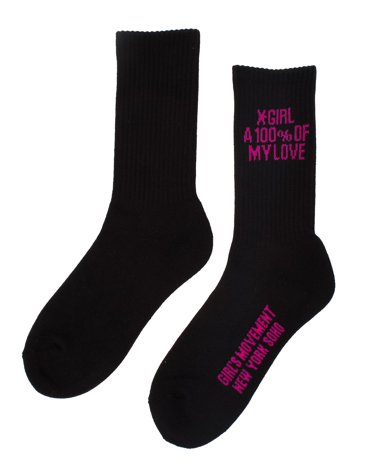 HEAVY BLOCK LOGO RIBBED SOCKS