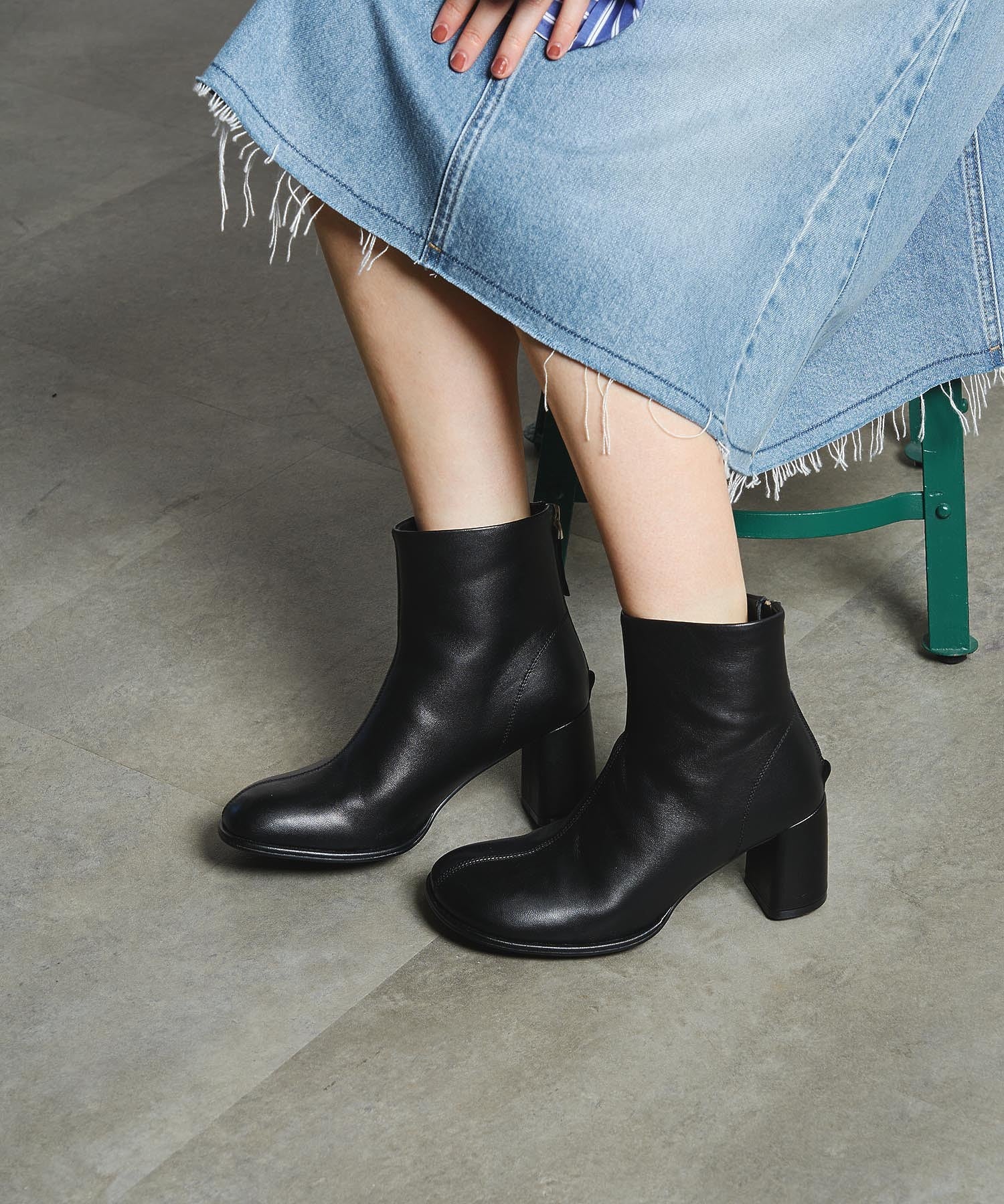 REMME/LEATHER SHORT BOOTS