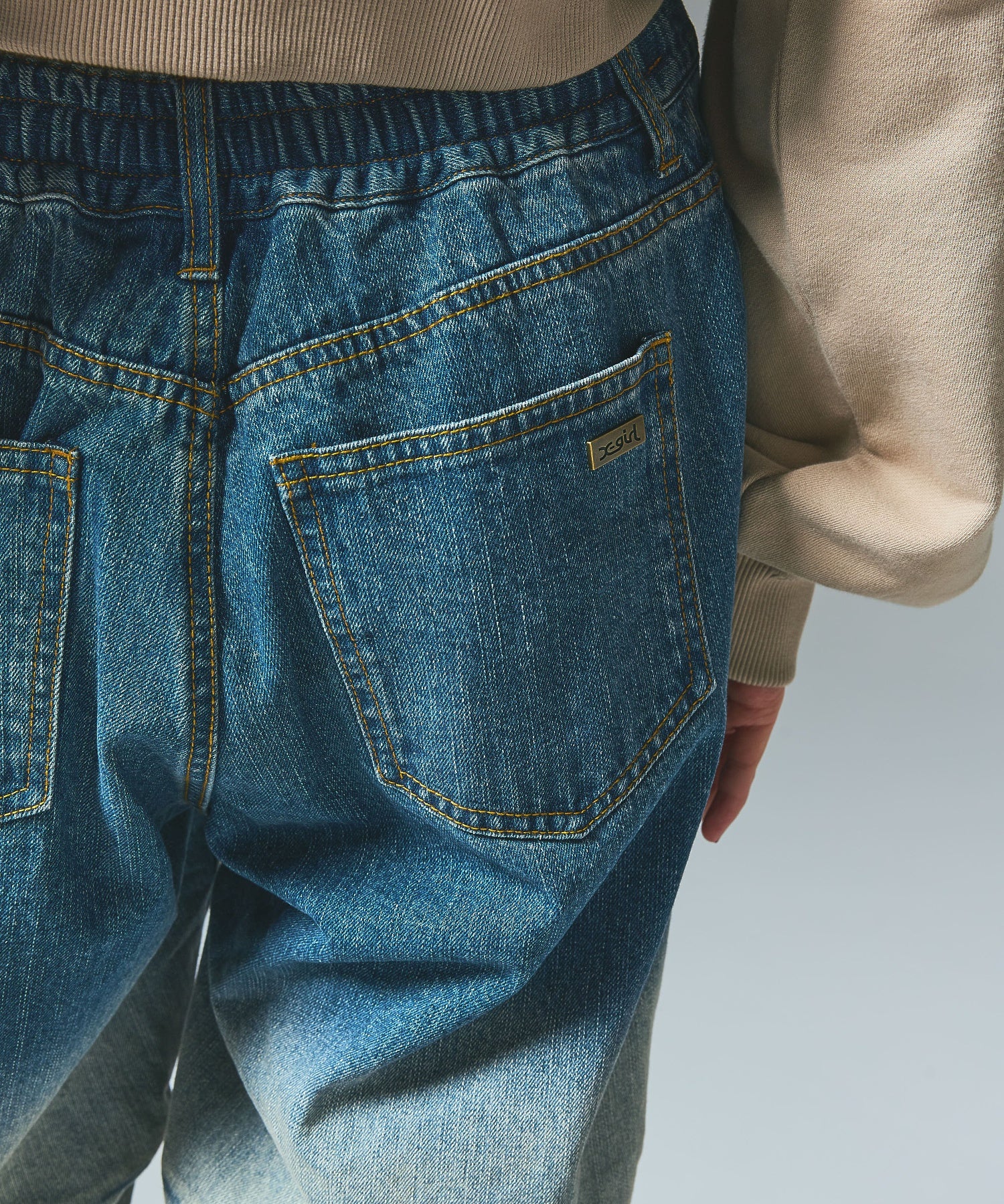 GRADIENT DENIM EASY PANTS