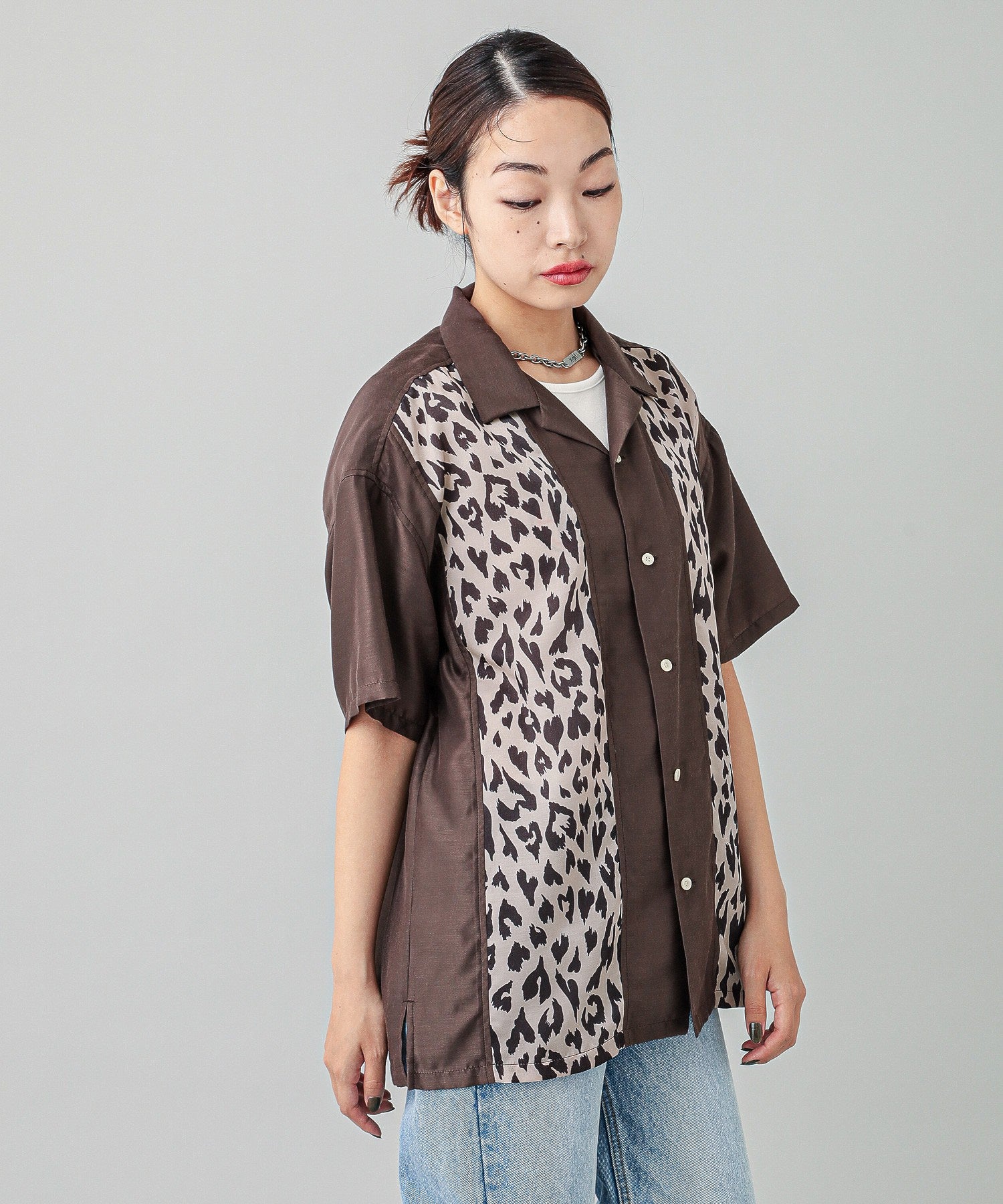 HEART LEOPARD S/S SHIRT