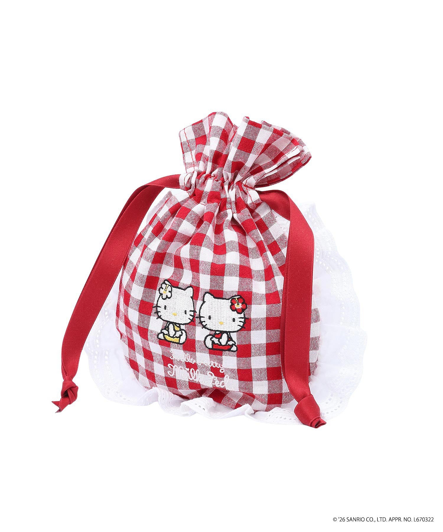 MILKFED. × HELLO KITTY F2F DRAWSTRING POUCH